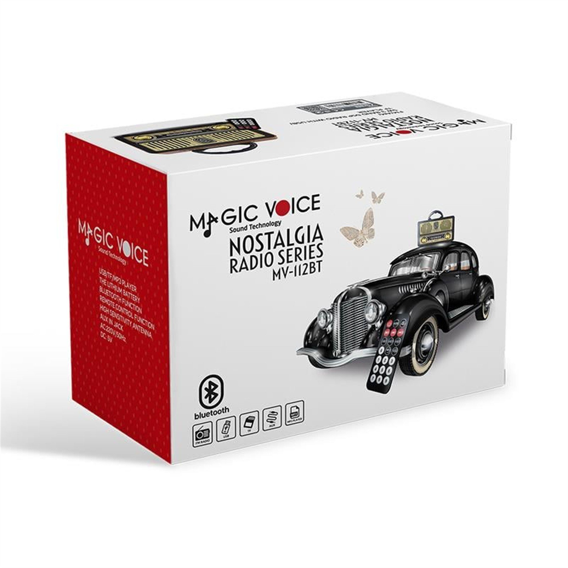 MagicVoice MagicVoice MV-112BT USB - SD - FM - Bluetooth Destekli Nostaljik Radyo - Taşınabilir Radyo