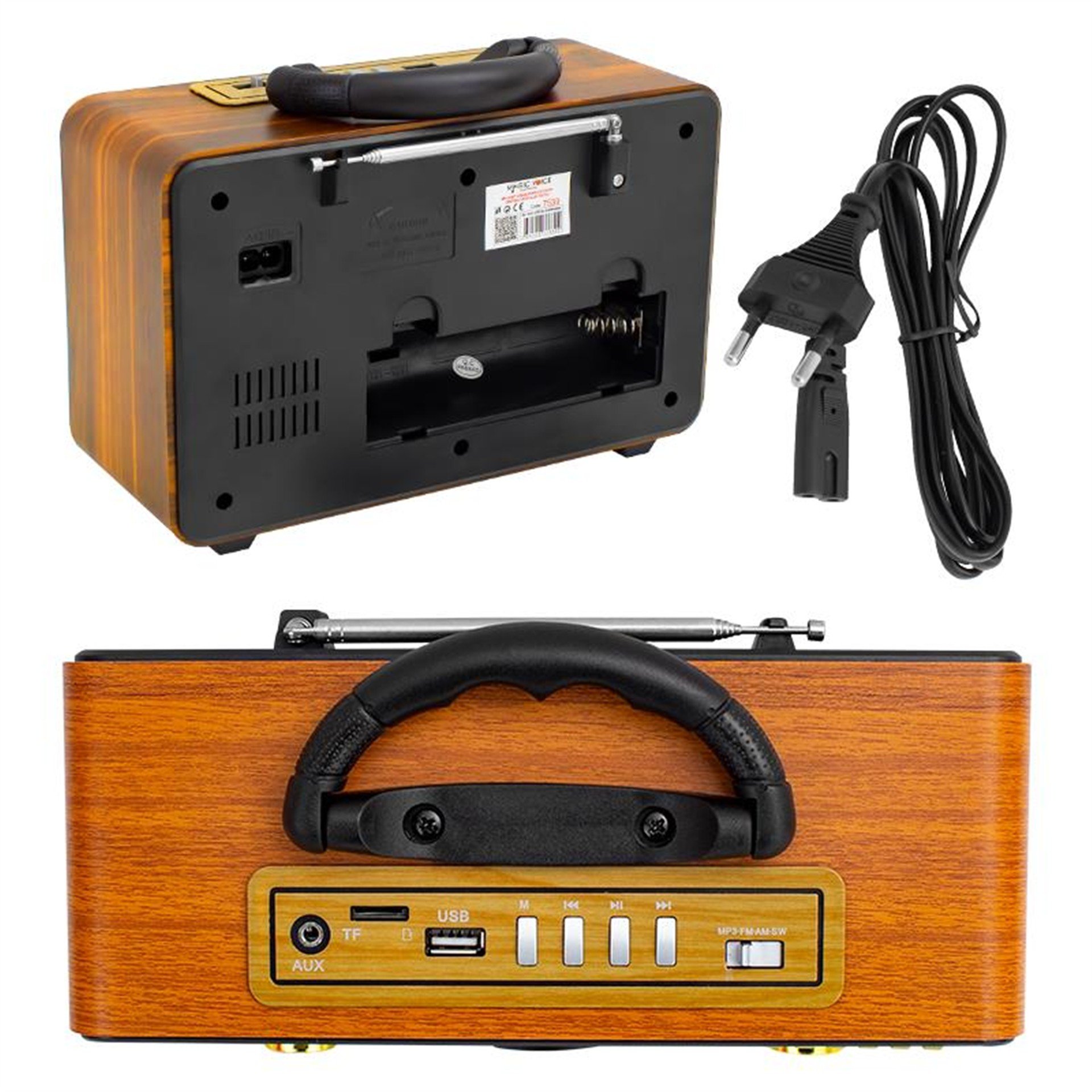 MagicVoice MagicVoice MV-112BT USB - SD - FM - Bluetooth Destekli Nostaljik Radyo - Taşınabilir Radyo