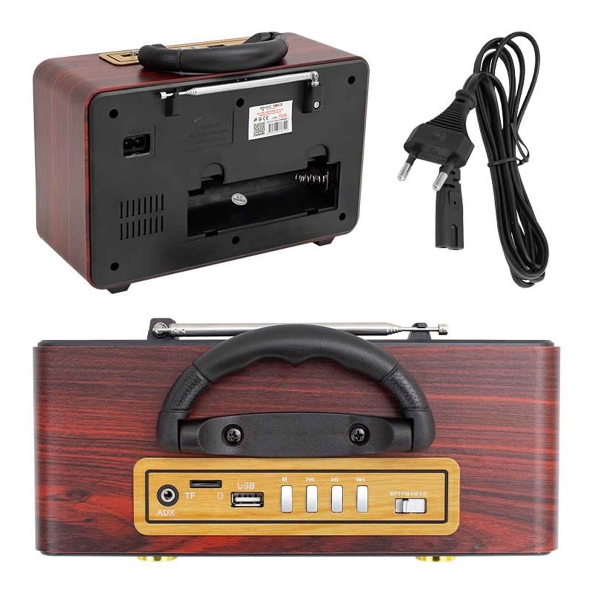 MagicVoice MagicVoice MV-114BT USB - SD - FM - Bluetooth Destekli Nostaljik Radyo - Taşınabilir Radyo