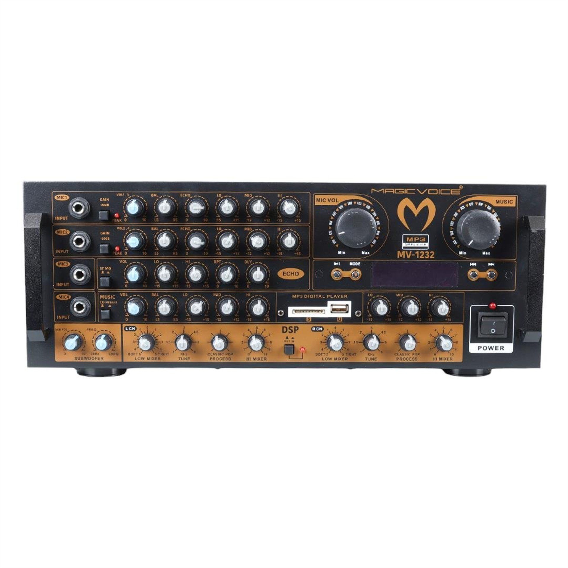 MagicVoice Magicvoice MV-1232 2X80 Watt USB-SD-Bluetooth Balans Trafosuz Anfi - Seslendirme Amfileri