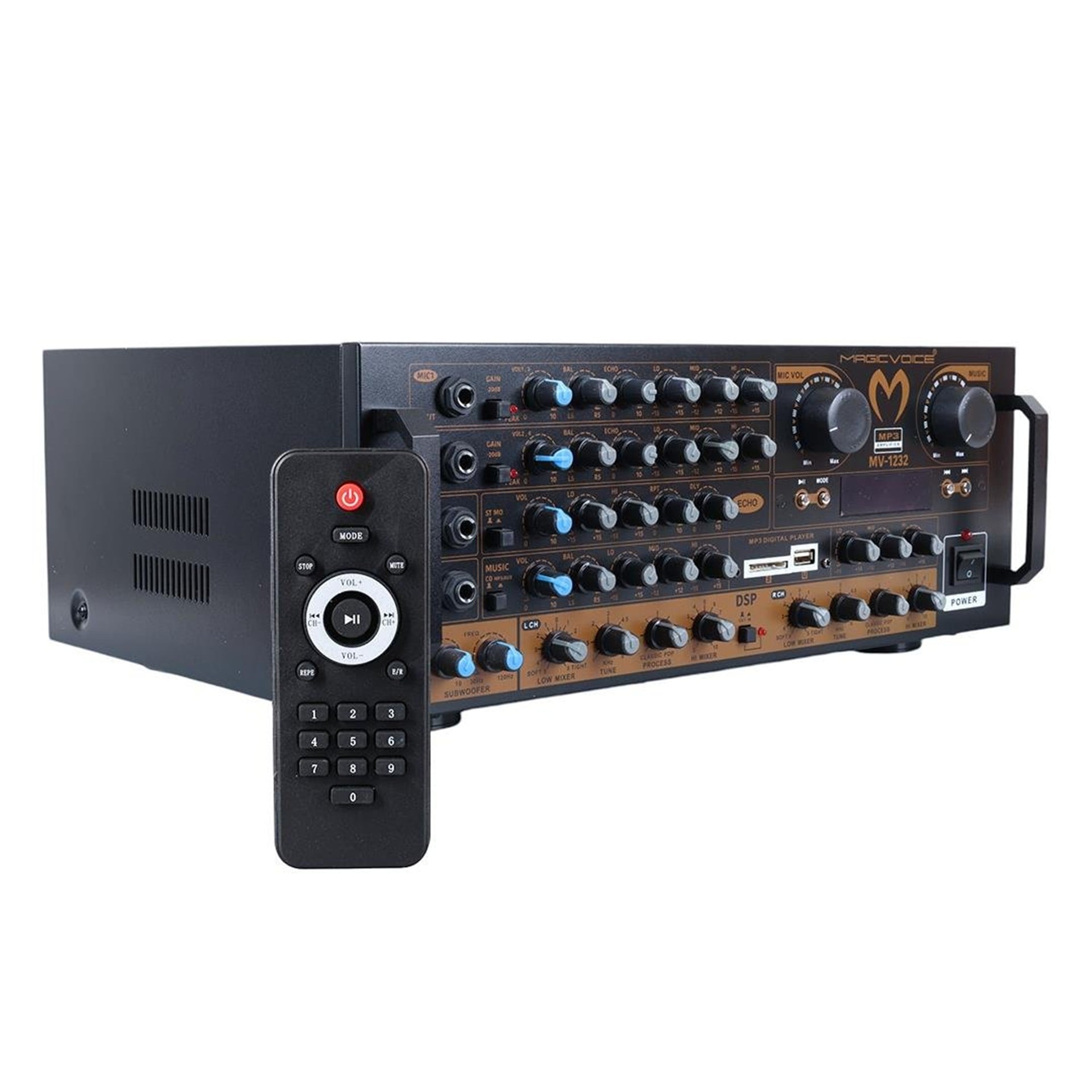 MagicVoice Magicvoice MV-1232 2X80 Watt USB-SD-Bluetooth Balans Trafosuz Anfi - Seslendirme Amfileri