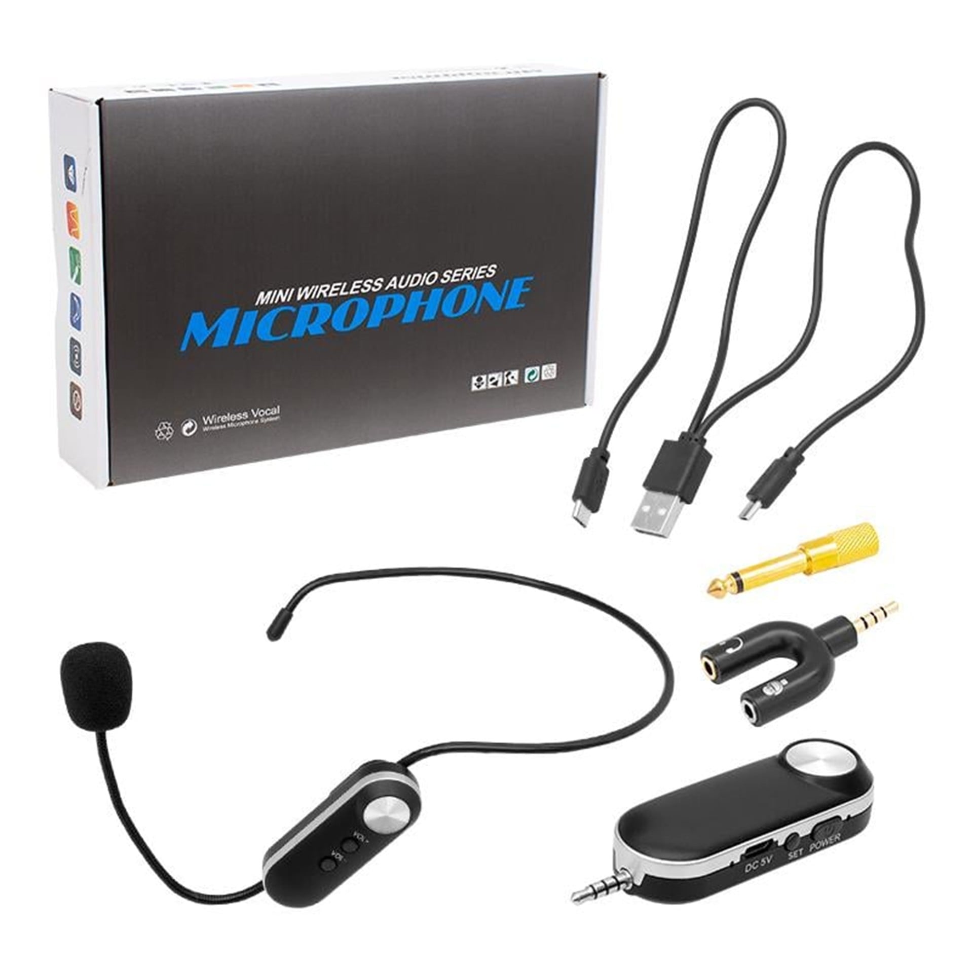 MagicVoice Magicvoice MV-1306H 1 Headset Kablosuz Uhf Telsiz Mikrofon - Kablosuz Mikrofonlar