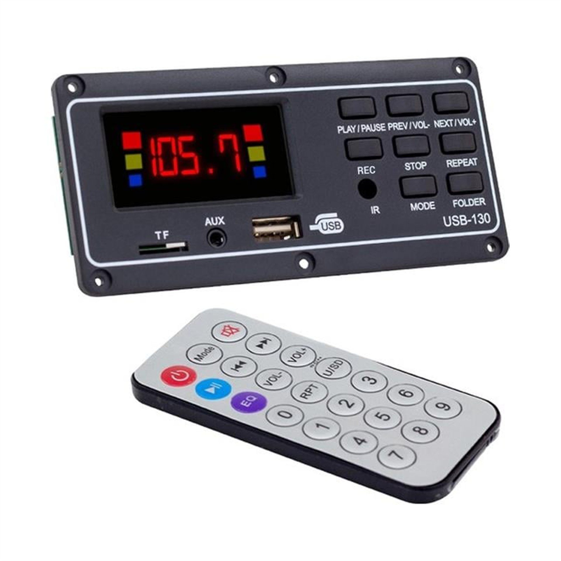 MagicVoice Magicvoice MV-15949 USB-SD-AUX-Bluetooth Mikrofonlu Kumandalı Ekranlı Oto Teyp Çevirici Dijital Player Board - Oto Aksesuarları