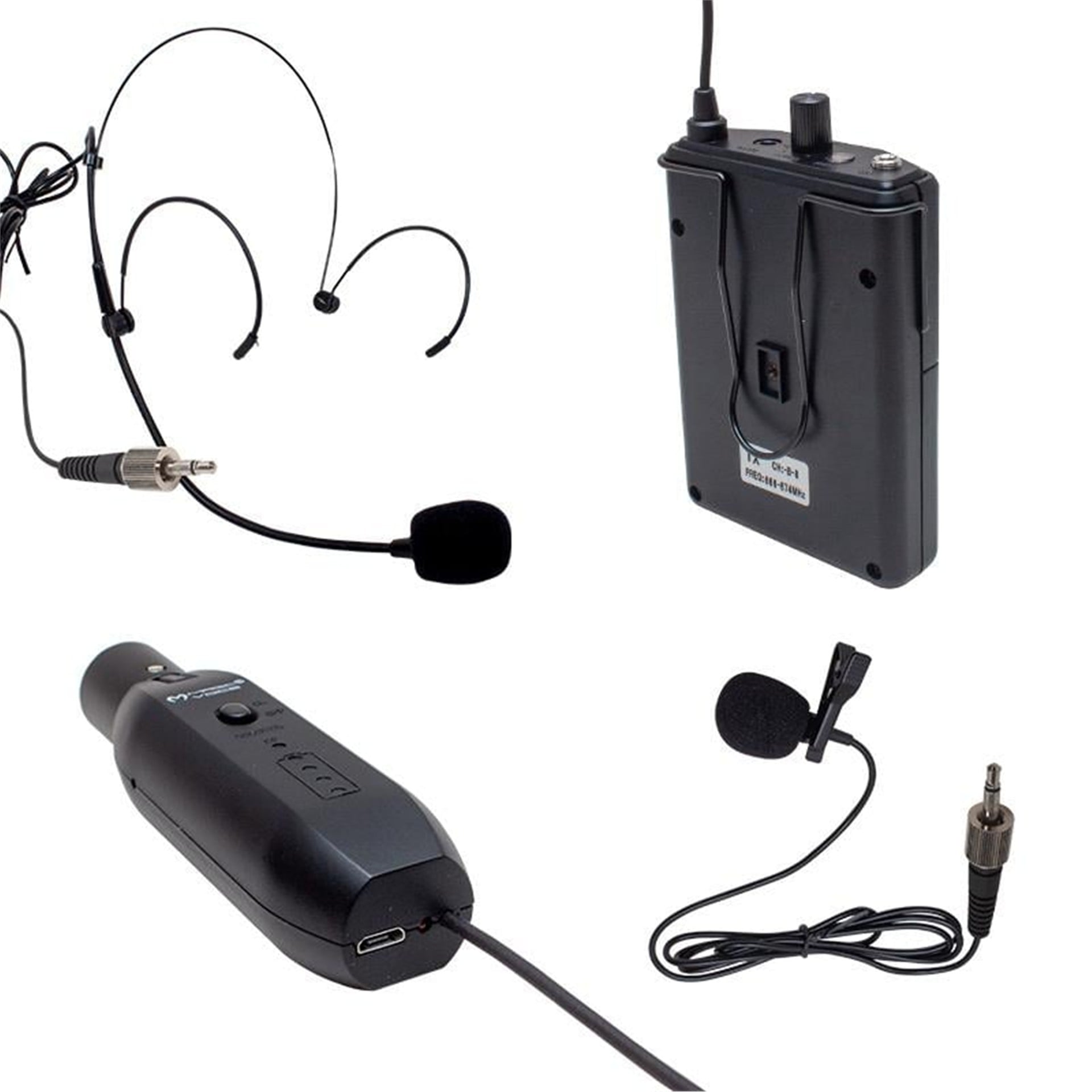 MagicVoice Magicvoice Mv-19600 UHF Kablosuz Enstrüman Uyumlu İkili Mikrofon Set - Enstrüman Aksesuarları