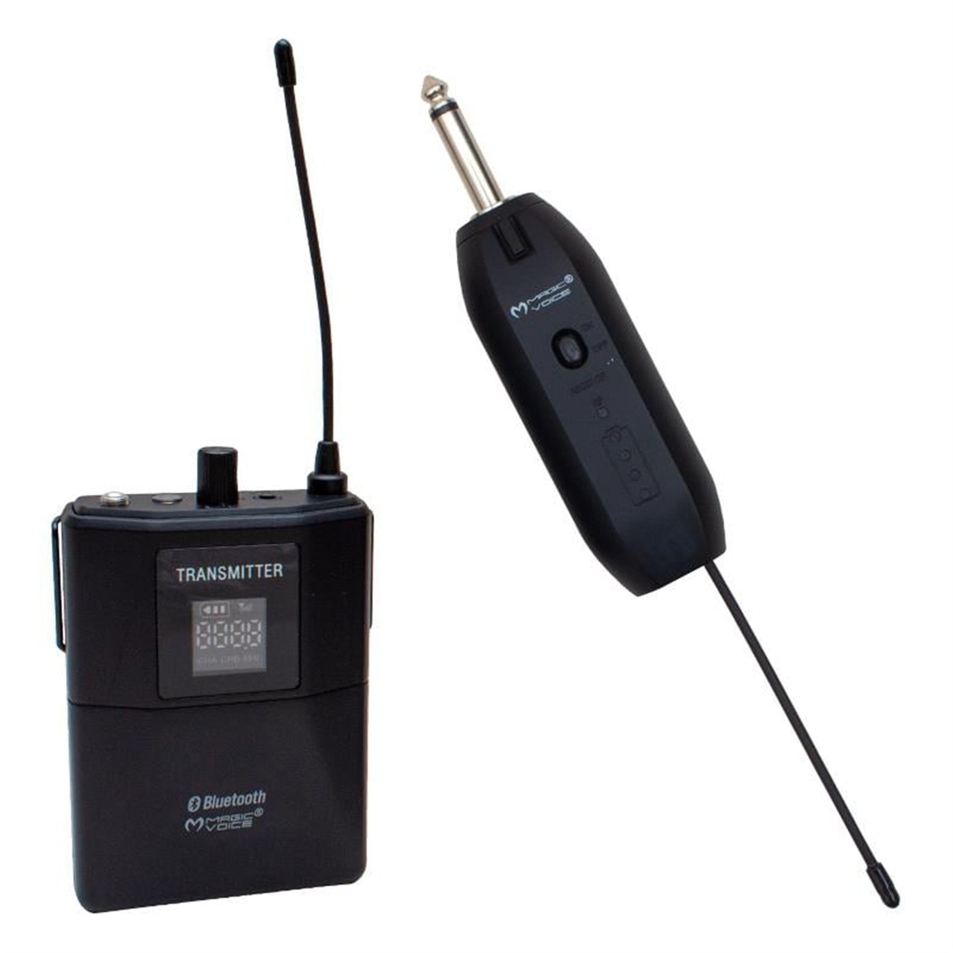 MagicVoice Magicvoice Mv-19601 UHF Kablosuz Enstrüman Uyumlu Bluetooth Jak Girişli İkili Mikrofon Set - Enstrüman Aksesuarları