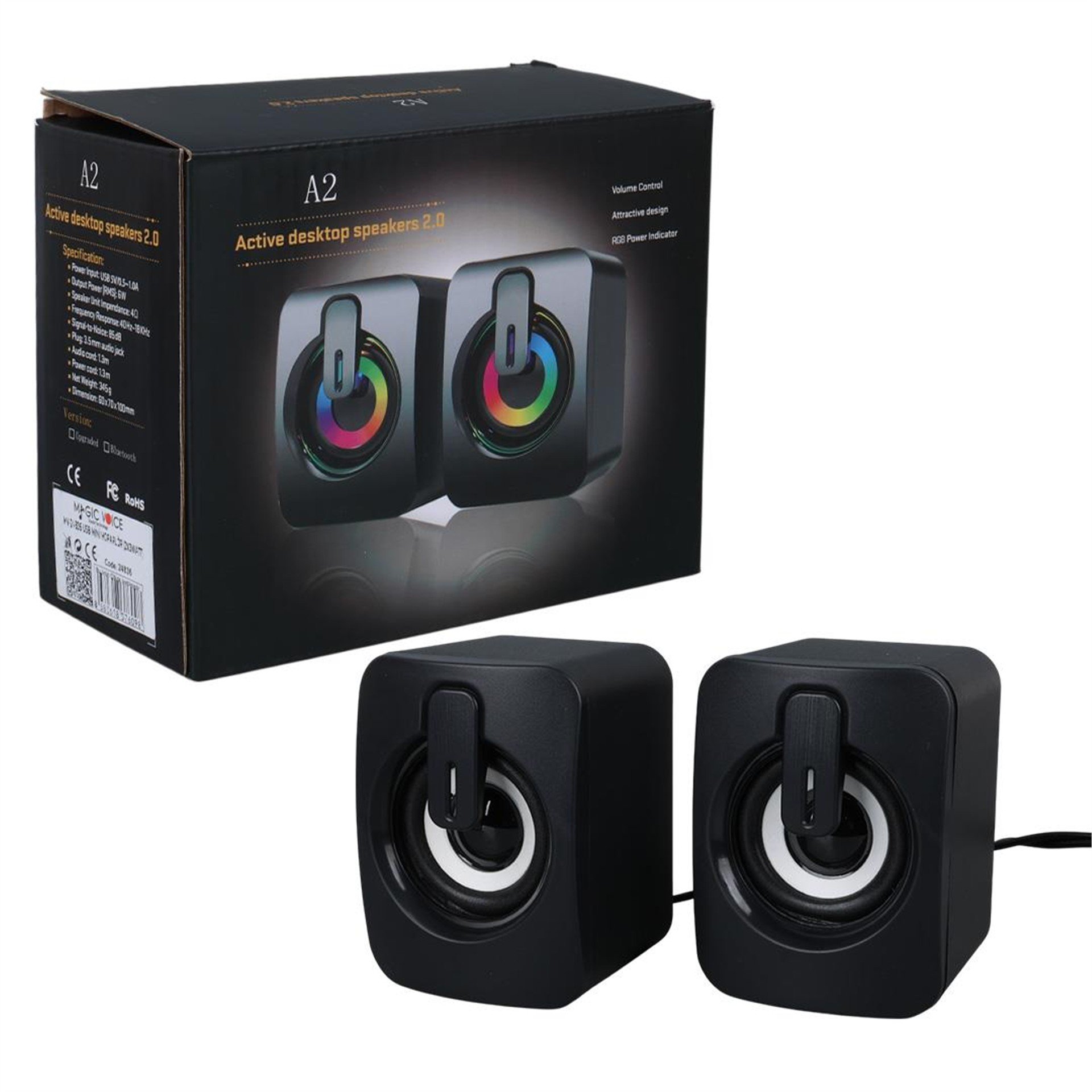 MagicVoice Magicvoice MV-24836 USB Mini Hoparlör (2X3Watt) - Ses Sistemleri