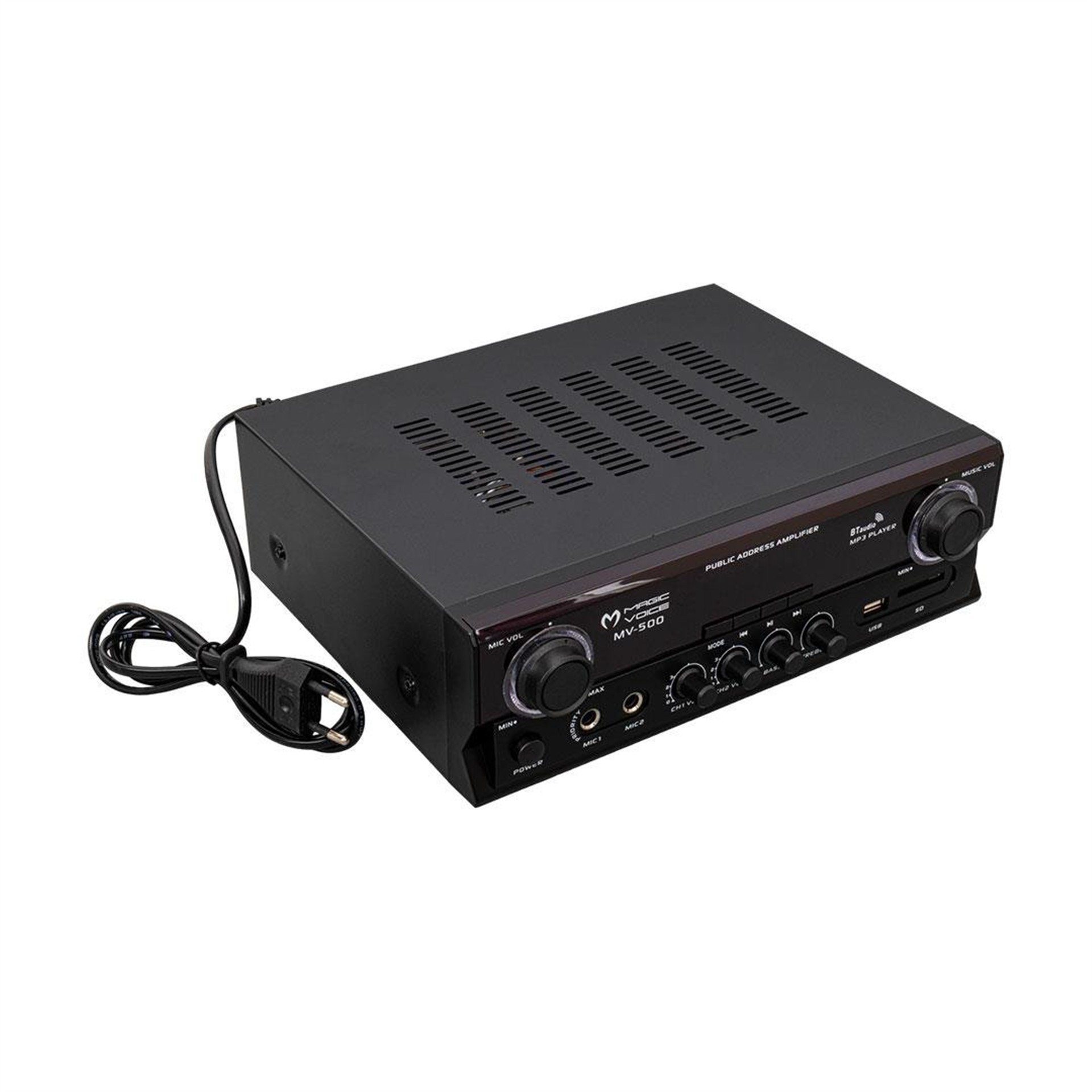 MagicVoice Magicvoice MV-500 100W USB/SD/Bluetooth 2 Bölgeli Hat Trafolu Amfi - Seslendirme Amfileri
