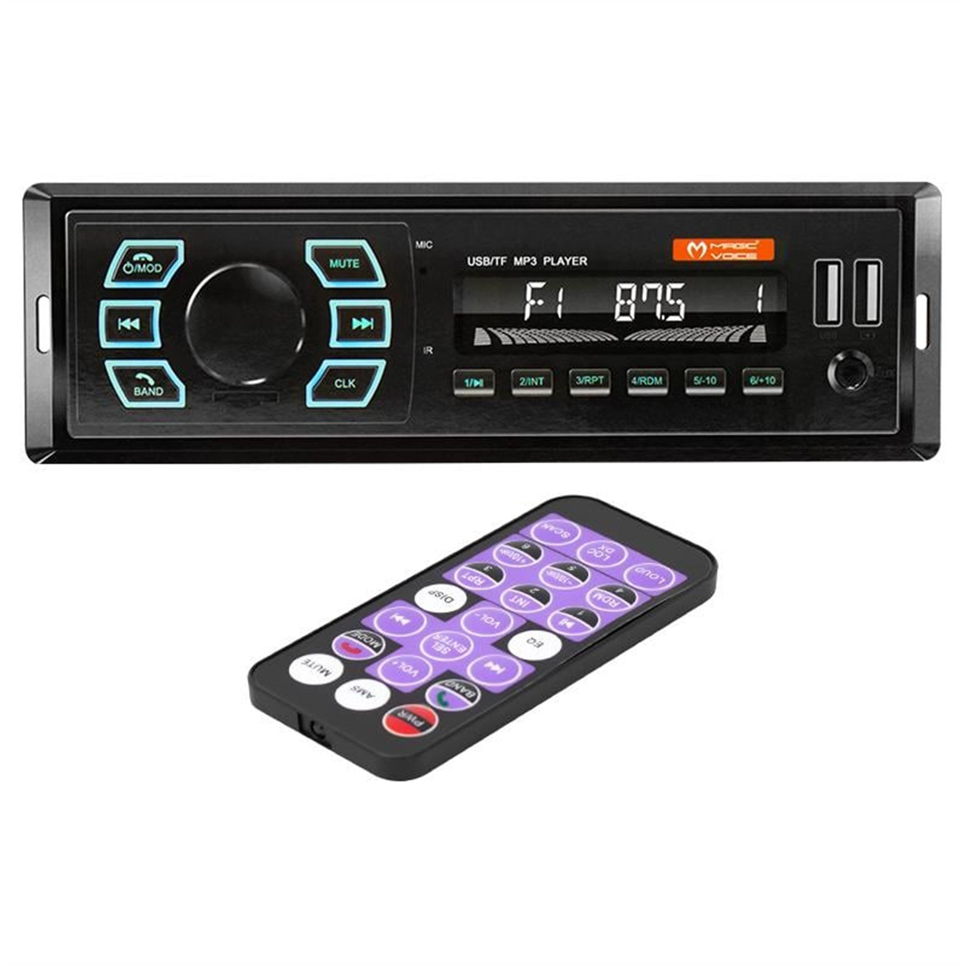 MagicVoice Magicvoice MV-5415 USB-SD-FM-AUX-Bluetooth Mekaniksiz Oto Teyp - Oto Teyp