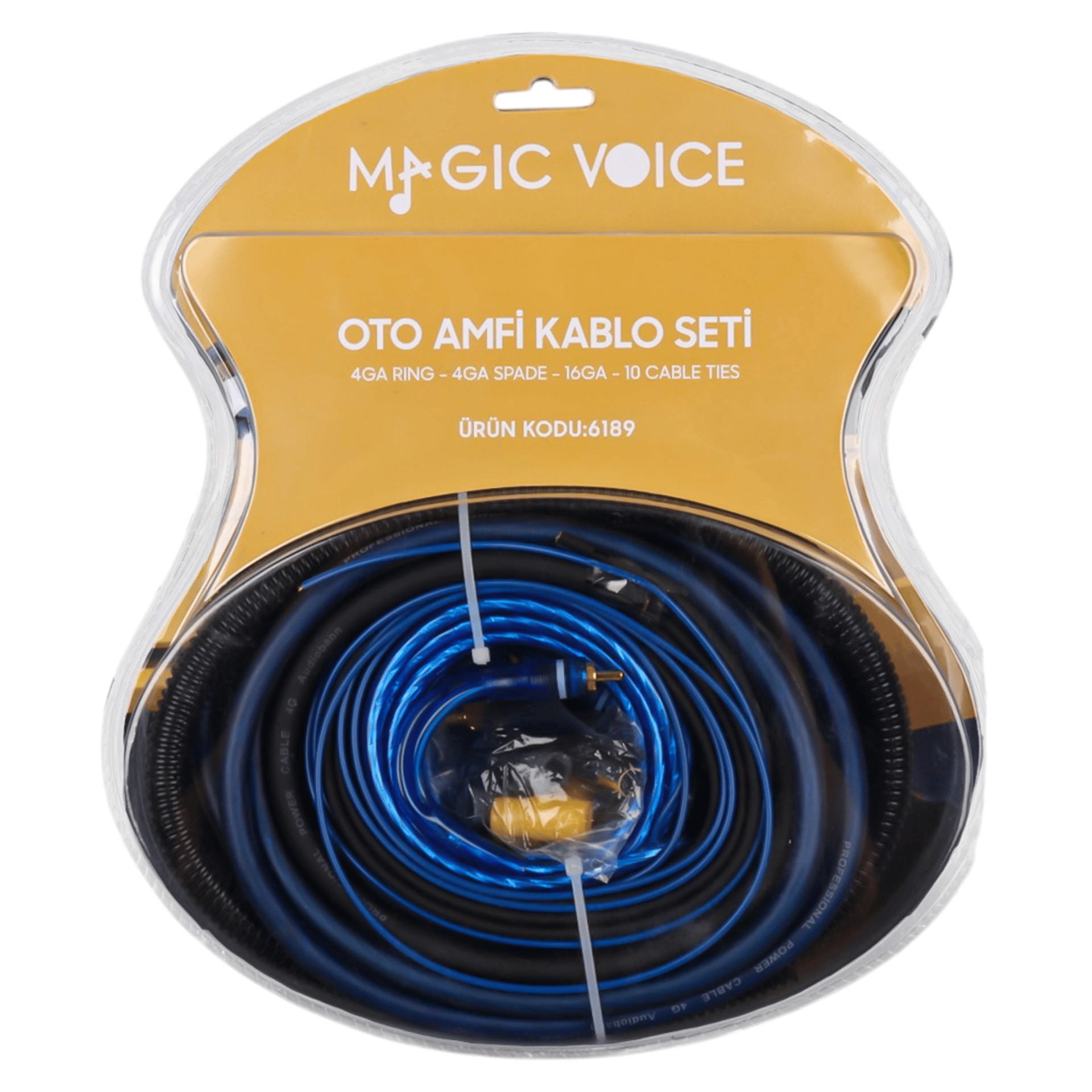 Reyonex Magicvoice Mv-6189 4Ga Oto Amfi- Anfi Güç Bağlantı Montaj Kablo Seti 120A Sigorta Dahil - Oto Diğer