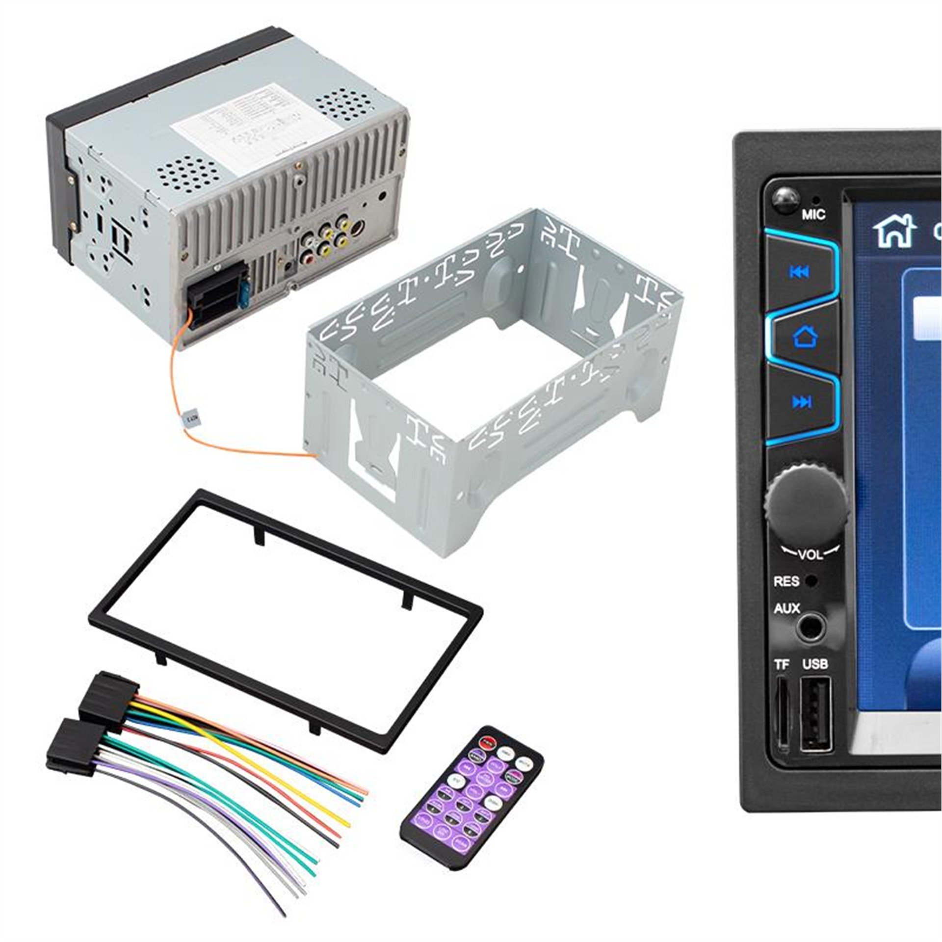 MagicVoice Magicvoice MV-6697 USB-SD-FM-AUX-Bluetooth-MP5 Destekli 7'' Dokunmatik Mekaniksiz Double Oto Teyp - Double Teyp