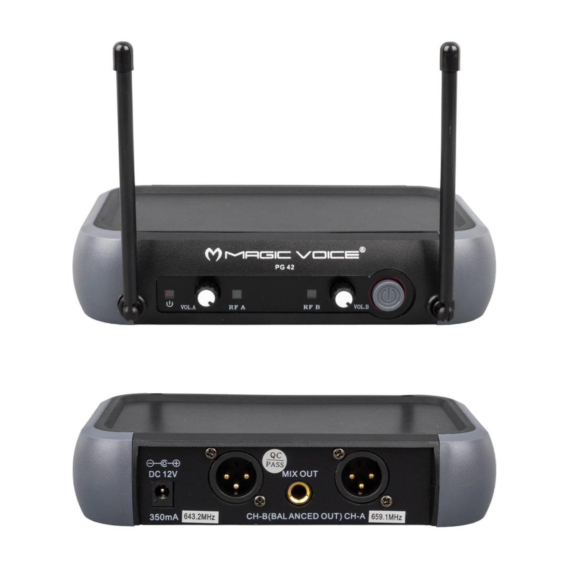 MagicVoice Magicvoice PG-42X Vhf 2 El Kablosuz Volüm Kont Telsiz Mikrofon - El Mikrofonları