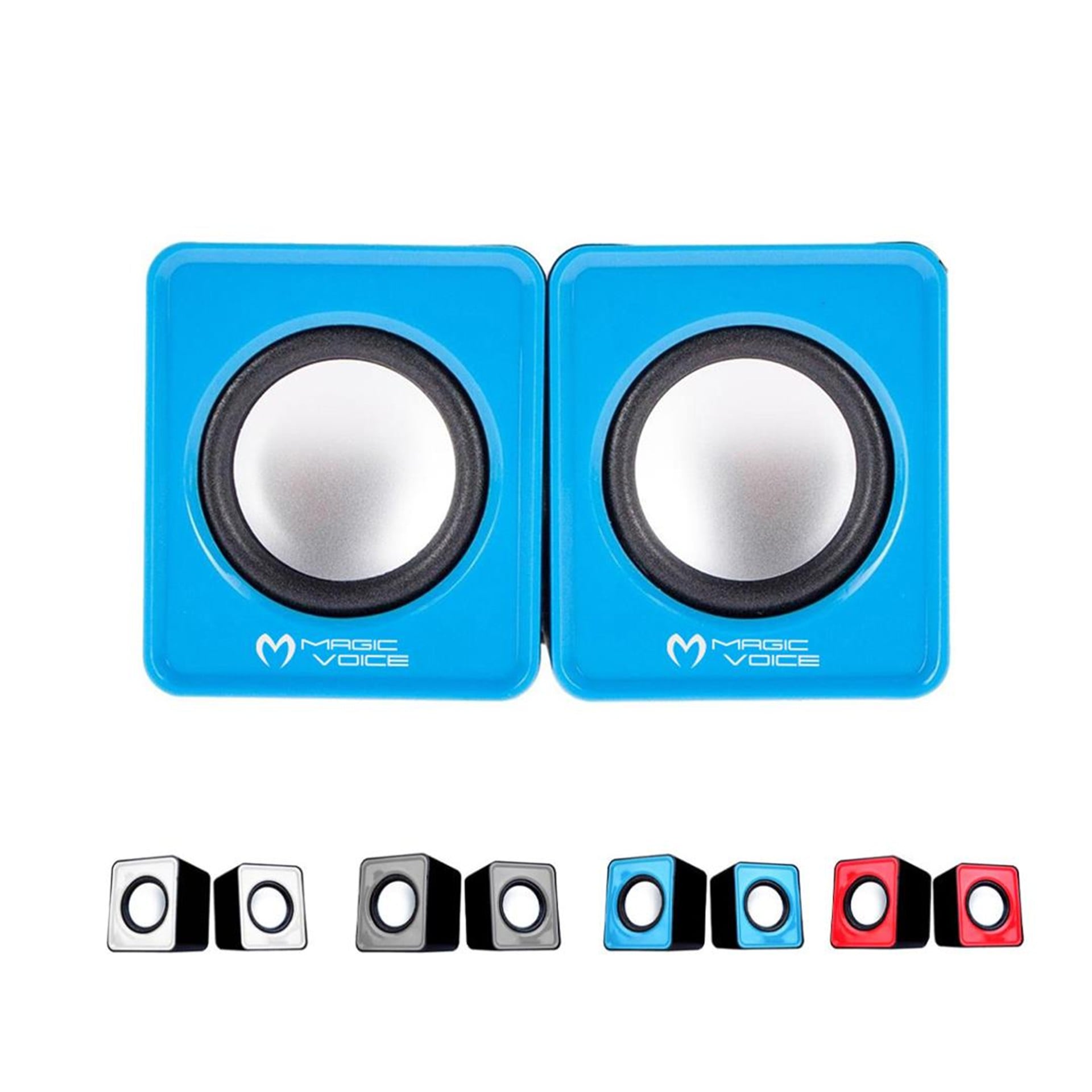 MagicVoice MagicVoice T-001 1+1 Kare Model Mini USB Hoparlör - Speaker (2*3 Watt) - Ses Sistemleri