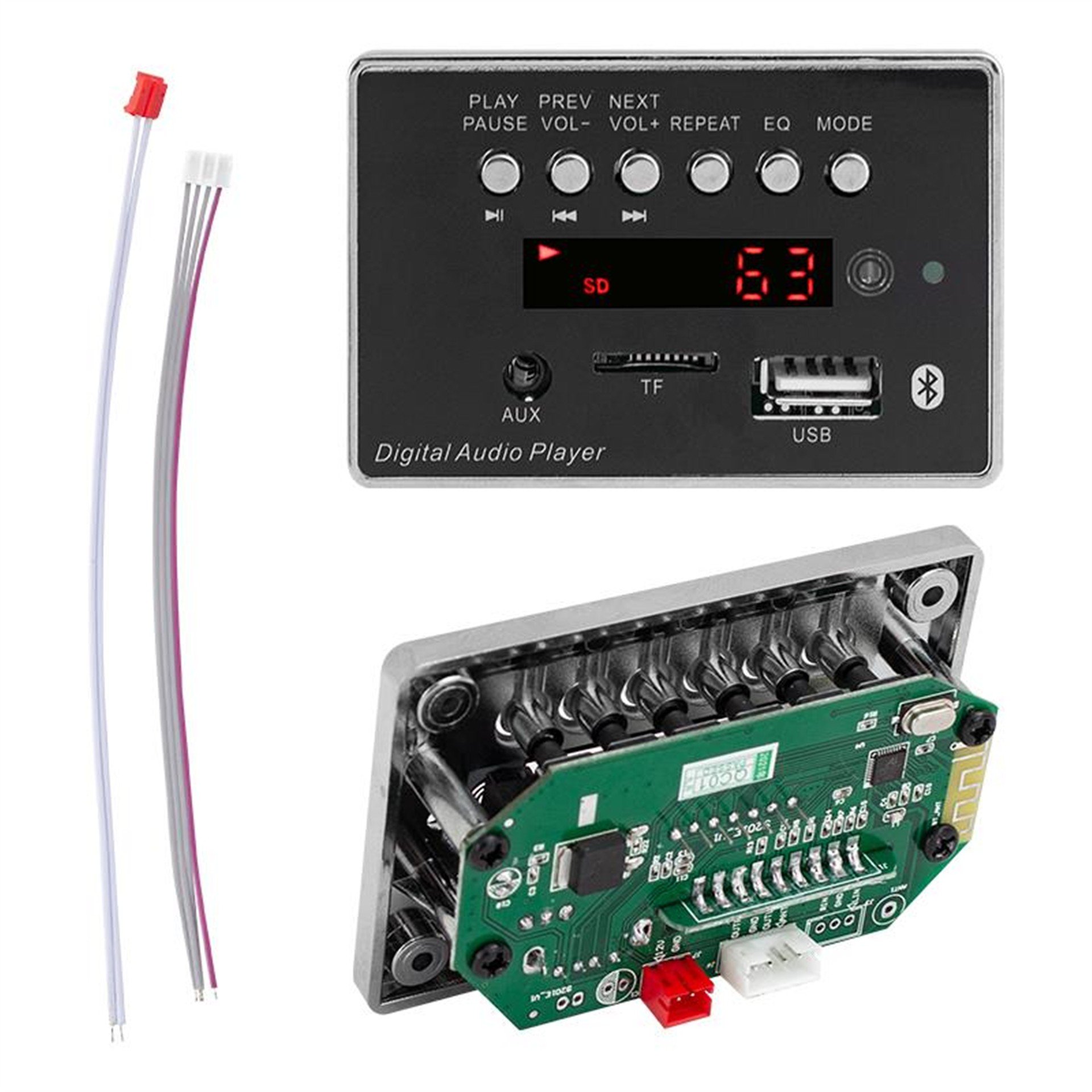 MagicVoice Magicvoice USB-SD-Bluetooth-Aux Kumandalı Oto Teyp Çevirici MV-9201E - Oto Aksesuarları