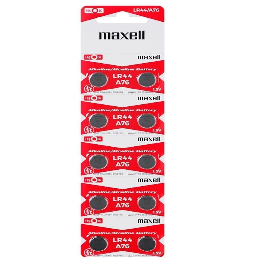 Maxell LR44 A76 0%HG 1.5 Volt Alkalin 10'Lu Düğme Pil