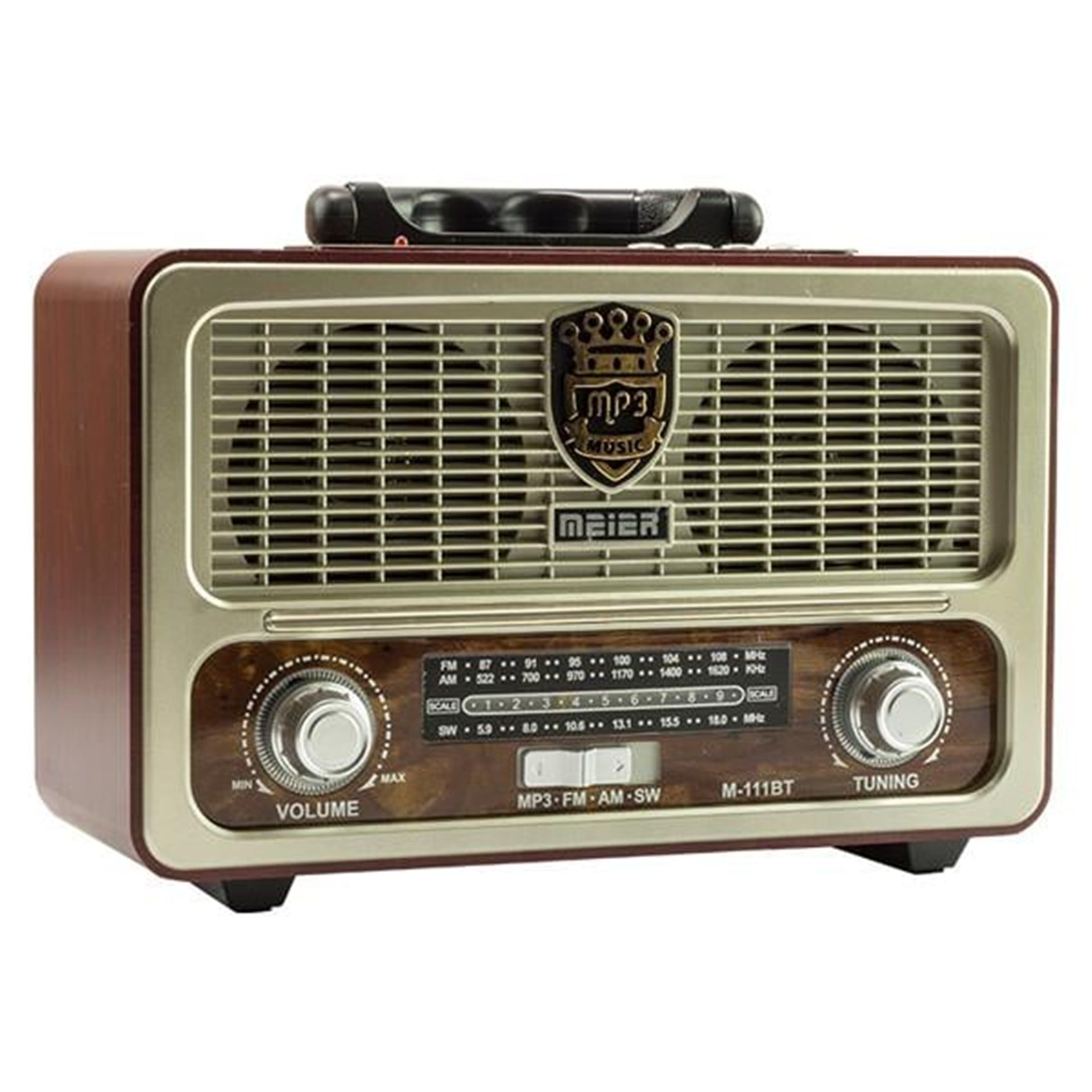 Meier Meier M-111BT USB-SD-FM-Bluetooth Destekli Nostaljik Radyo - Taşınabilir Radyo