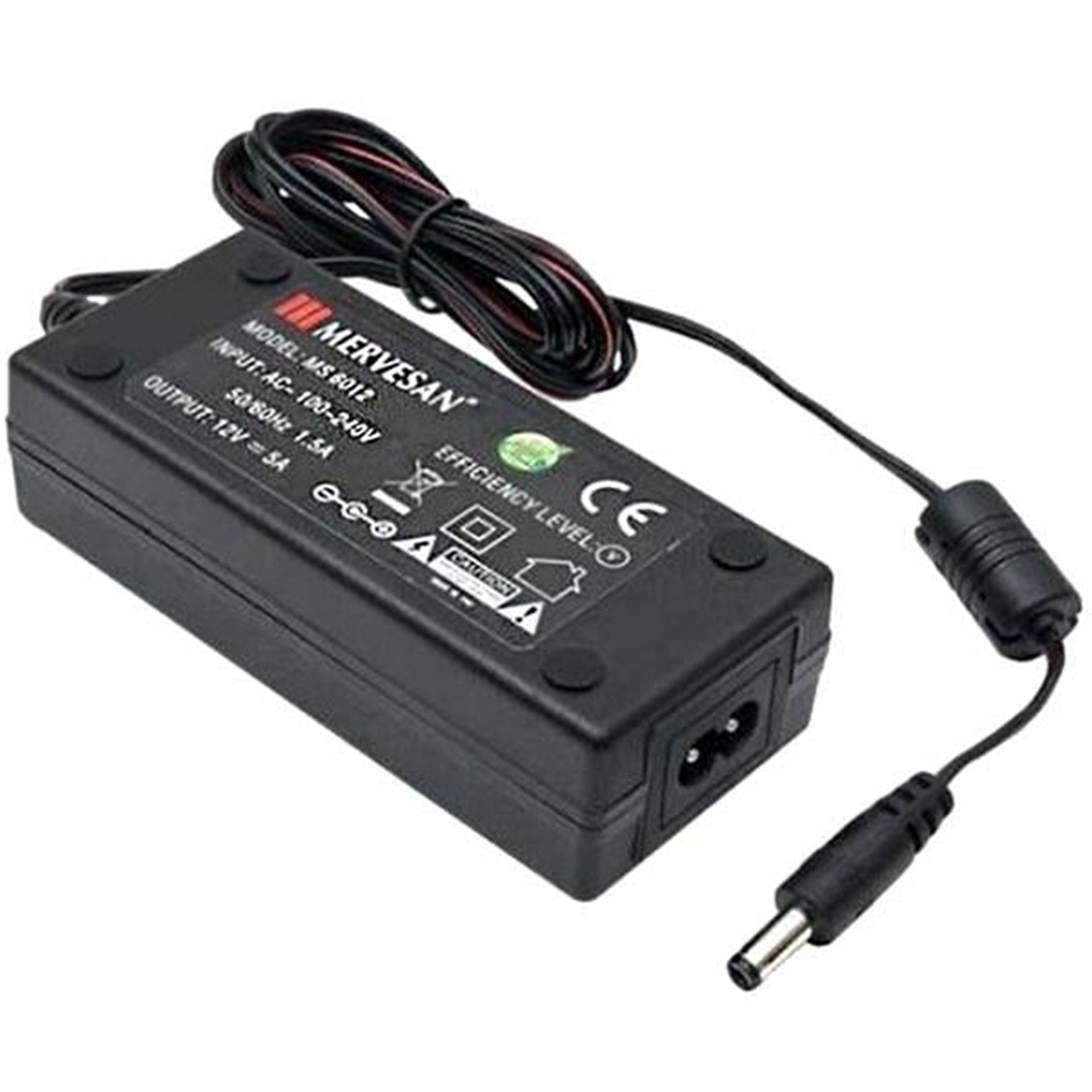 Mervesan Mervesan Ms-6012  12 Volt - 5 Amper Plastik Kasa Masaüstü Adaptör - Adaptörler