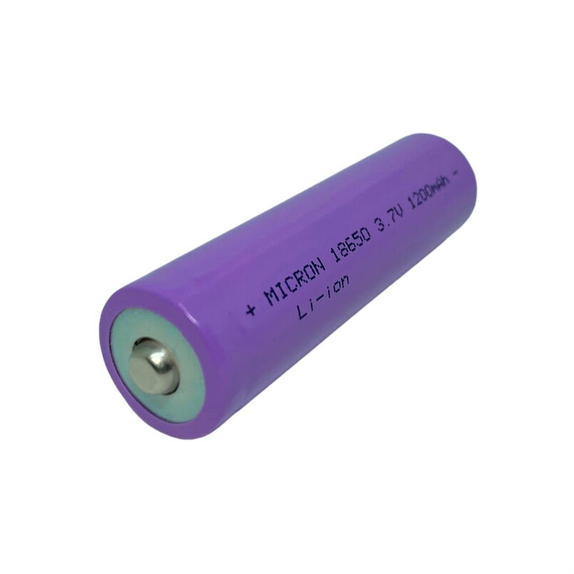 Micron Micron INR18650 3.7 Volt 1200 mAh Li-iOn 18650 Başlıklı Sarj Edilebilir Pil - Şarjlı Piller