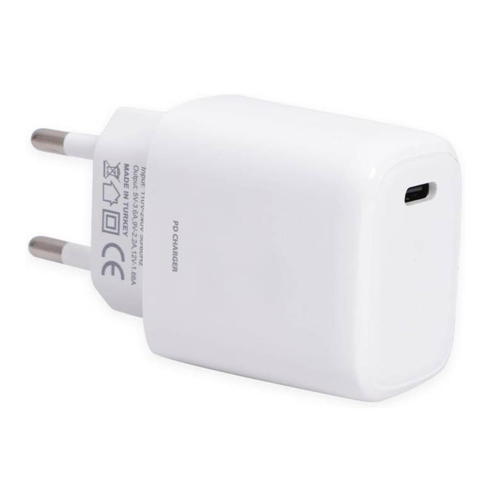 Mirtech Mirtech T-31C Beyaz 20 Watt 3.6 Amper Voltaj Korumalı Type-C Hızlı Şarj Başlık Adaptörü - Şarj Cihazları