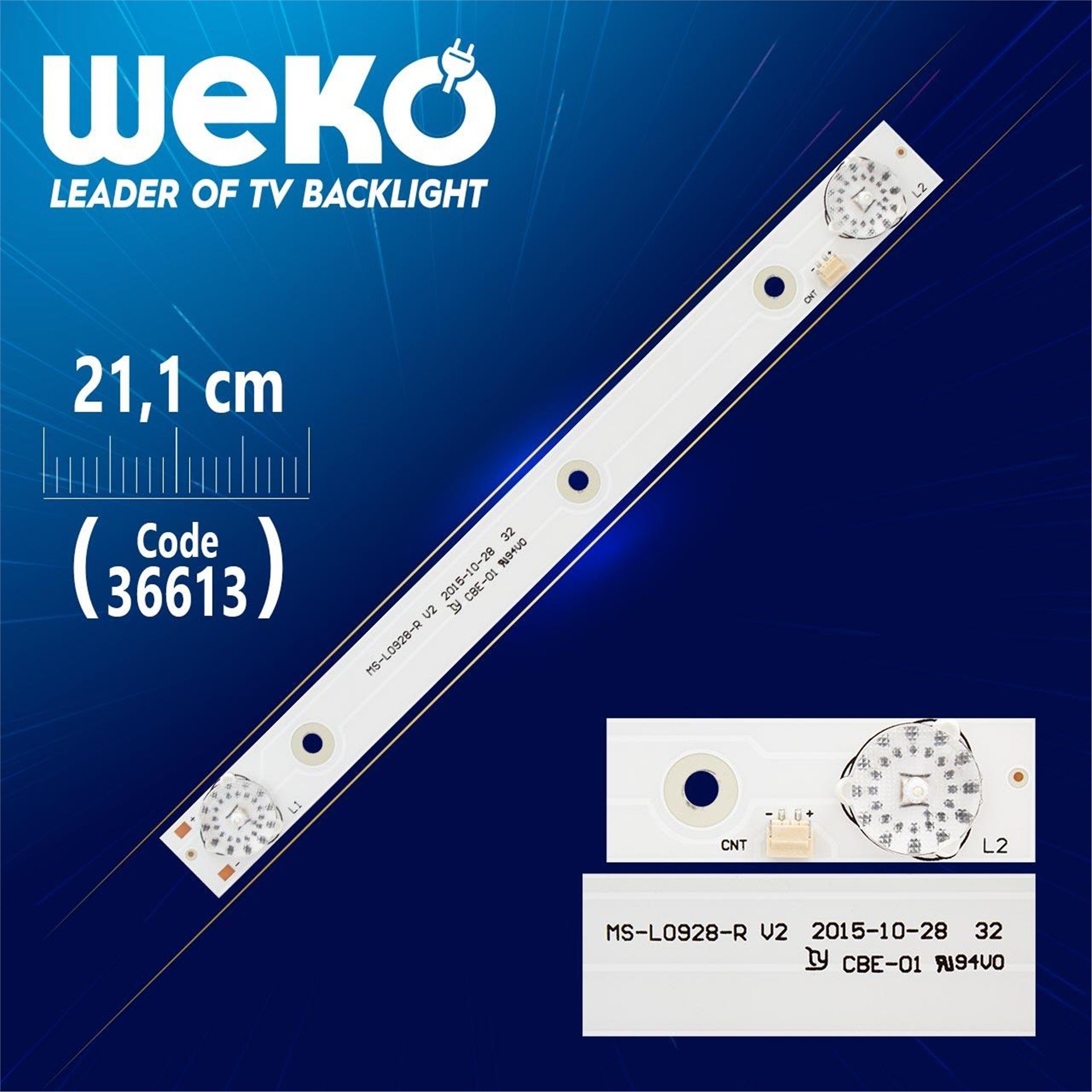Weko MS-L0928-R V2 2 LEDLİ 21.1 CM - Tv Led Bar - Tv Led Bar