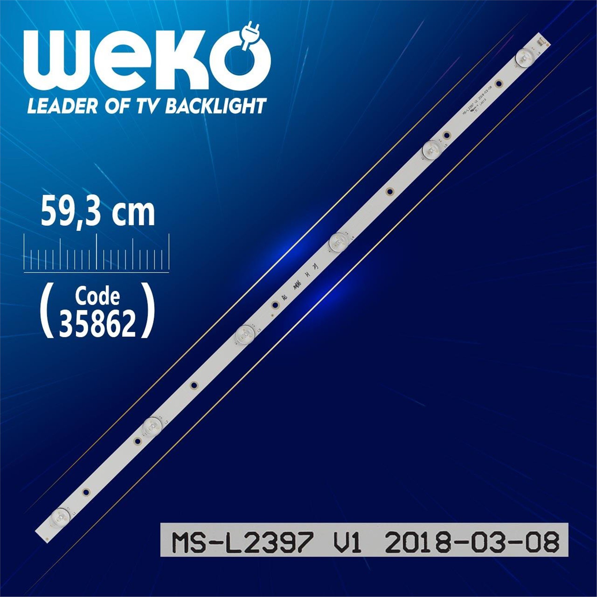 Weko MS-L2397 V1 - LA013 - 59.3 Cm 6 Ledli - (WK-1324) Tv Led Bar - Tv Led Bar
