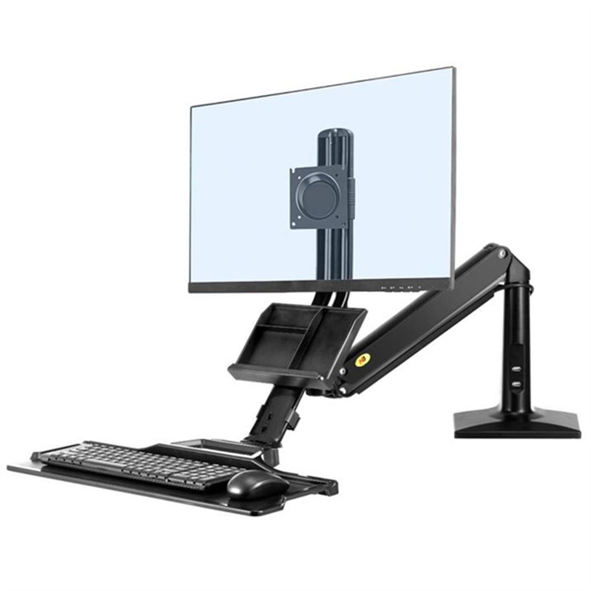 North Bayou North Bayou 19-27'' Profesyonel Amortisörlü Stand Tek Kol Lcd - Led Monitör Tutucu Stand Askı Aparatı NB35 - Tv Askı Aparatları