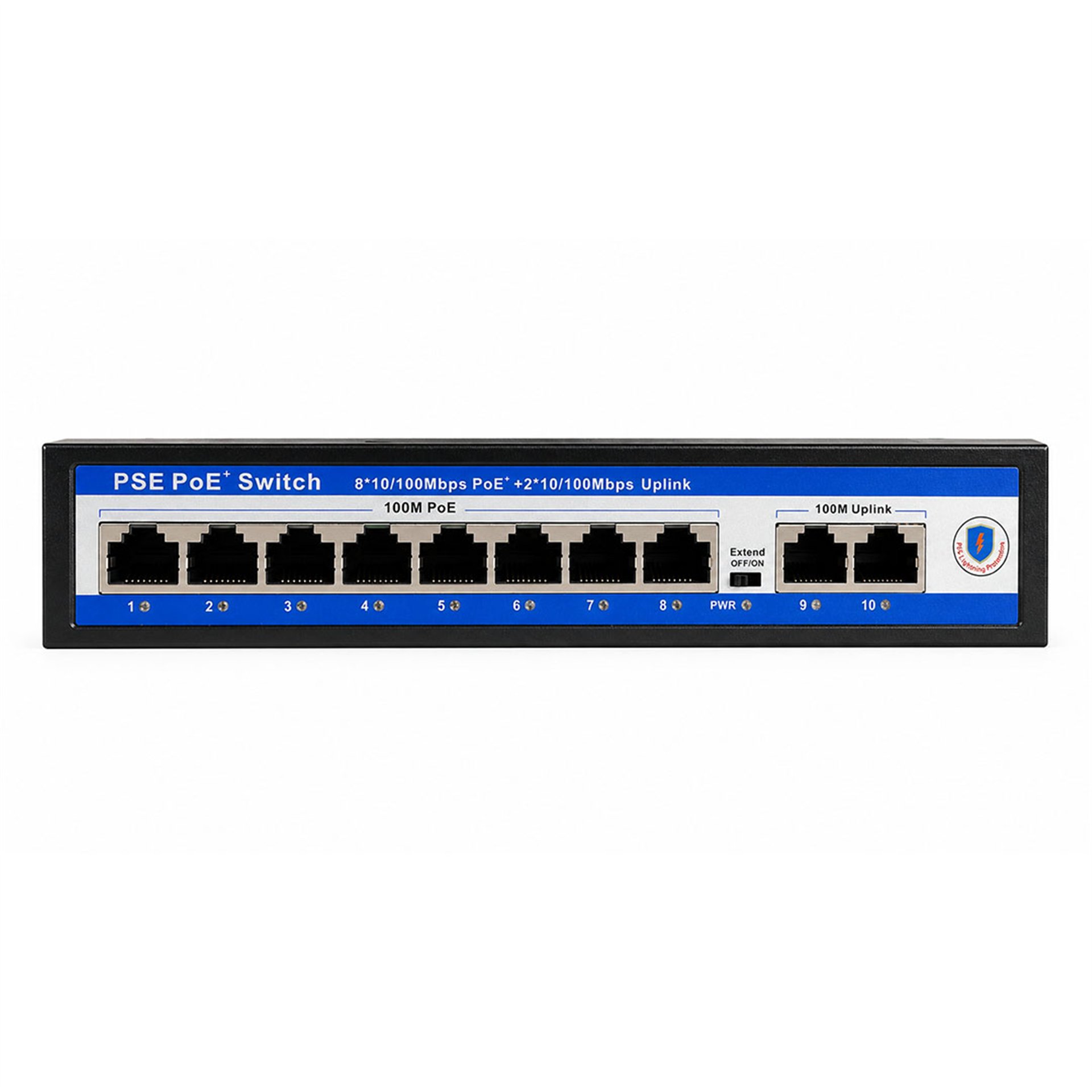 Novacom Novacom NVC-PSE0820 100/1000Mbps 8 Port Poe + 2 Port Uplink Switch - Ethernet Switch