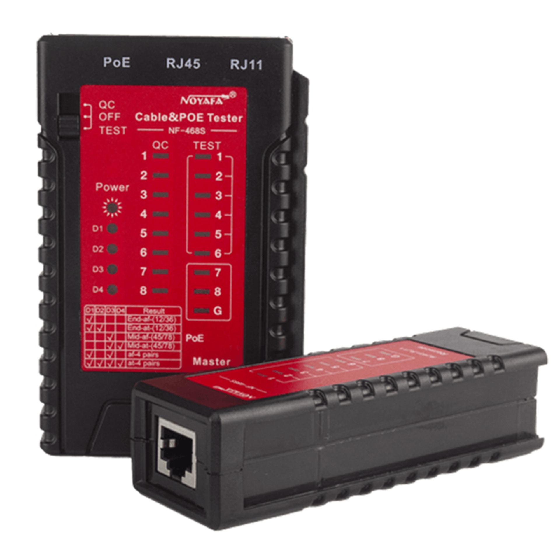 Noyafa Noyafa NF-468S Rj45-Rj11-Poe Destekli Çok Fonksiyonlu Ağ Telefon Kablosu Test Cihazı - Kablo Test Cihazı