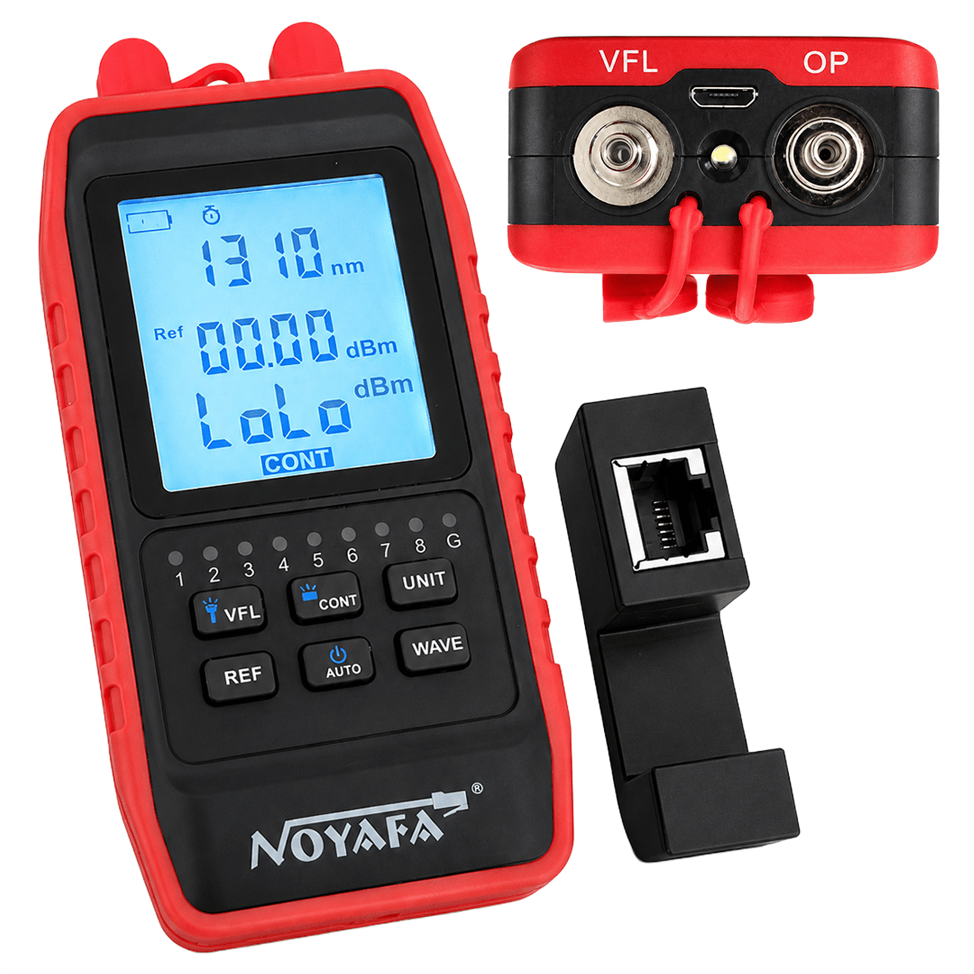 Reyonex NOYAFA NF-908 DIGITAL ÇOK FONKSİYONLU MINI FİBER OPTİK ÖLÇER - Ölçü Aletleri