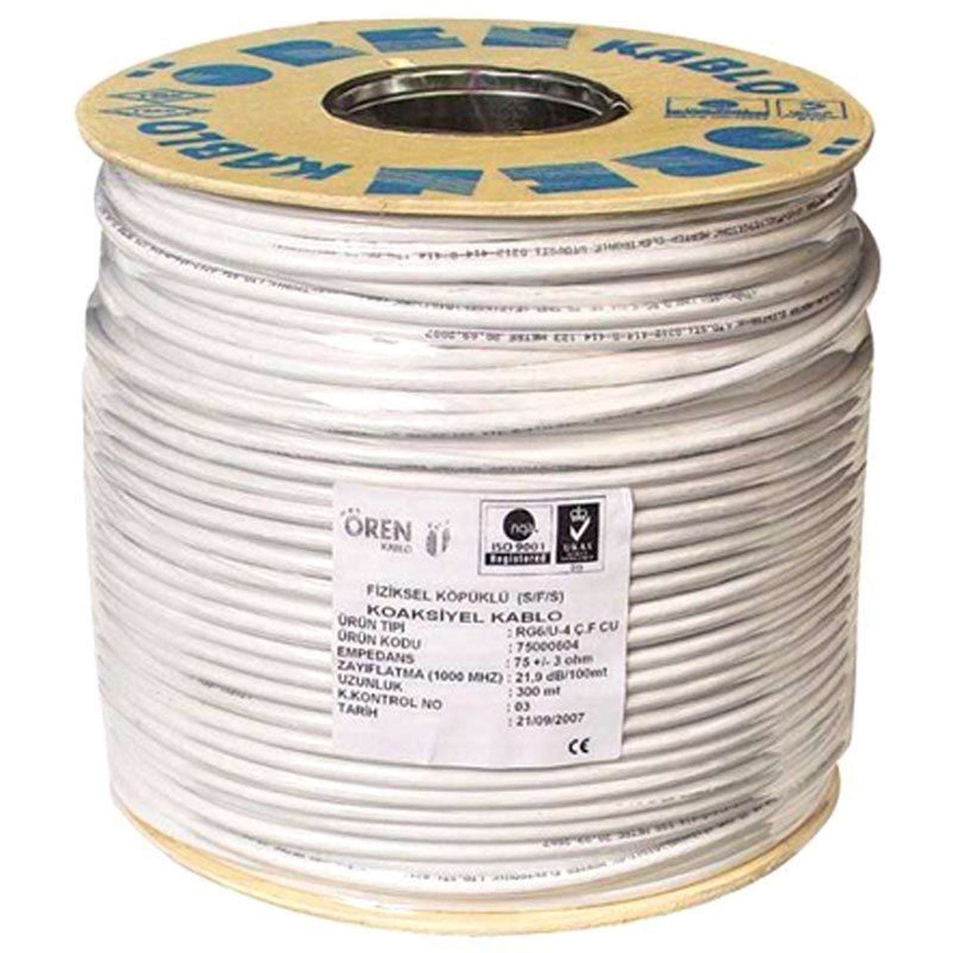 Ören Ören RG6/U4 Trishield Kablo CCS/AL 300 Metre - Anten Kablosu