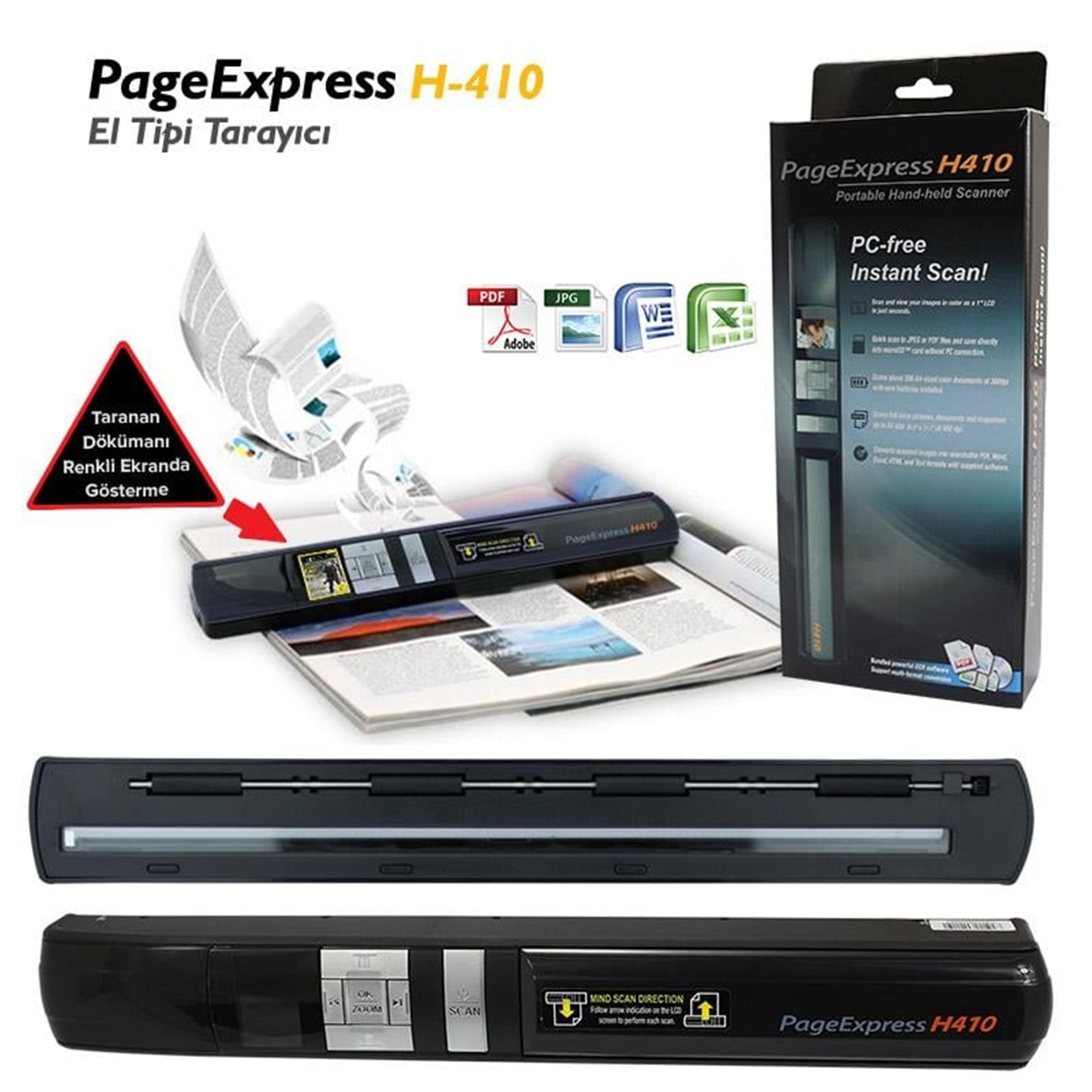 Oem Pageexpress H410 Portable Scanner El Tipi Pilli Tarayıcı - Lehimleme Ekipmanları