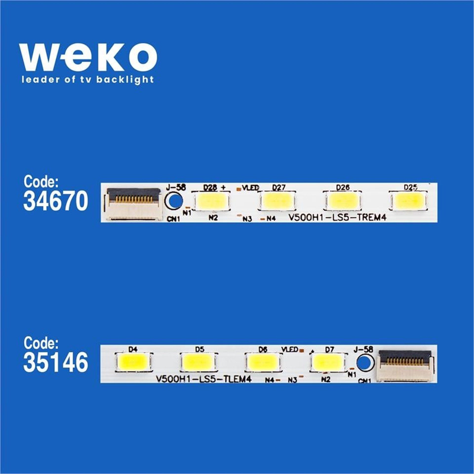 Weko Panasonic 50XT7000 50'' İnç 2 Adet Tv Led Bar - Tv Led Bar