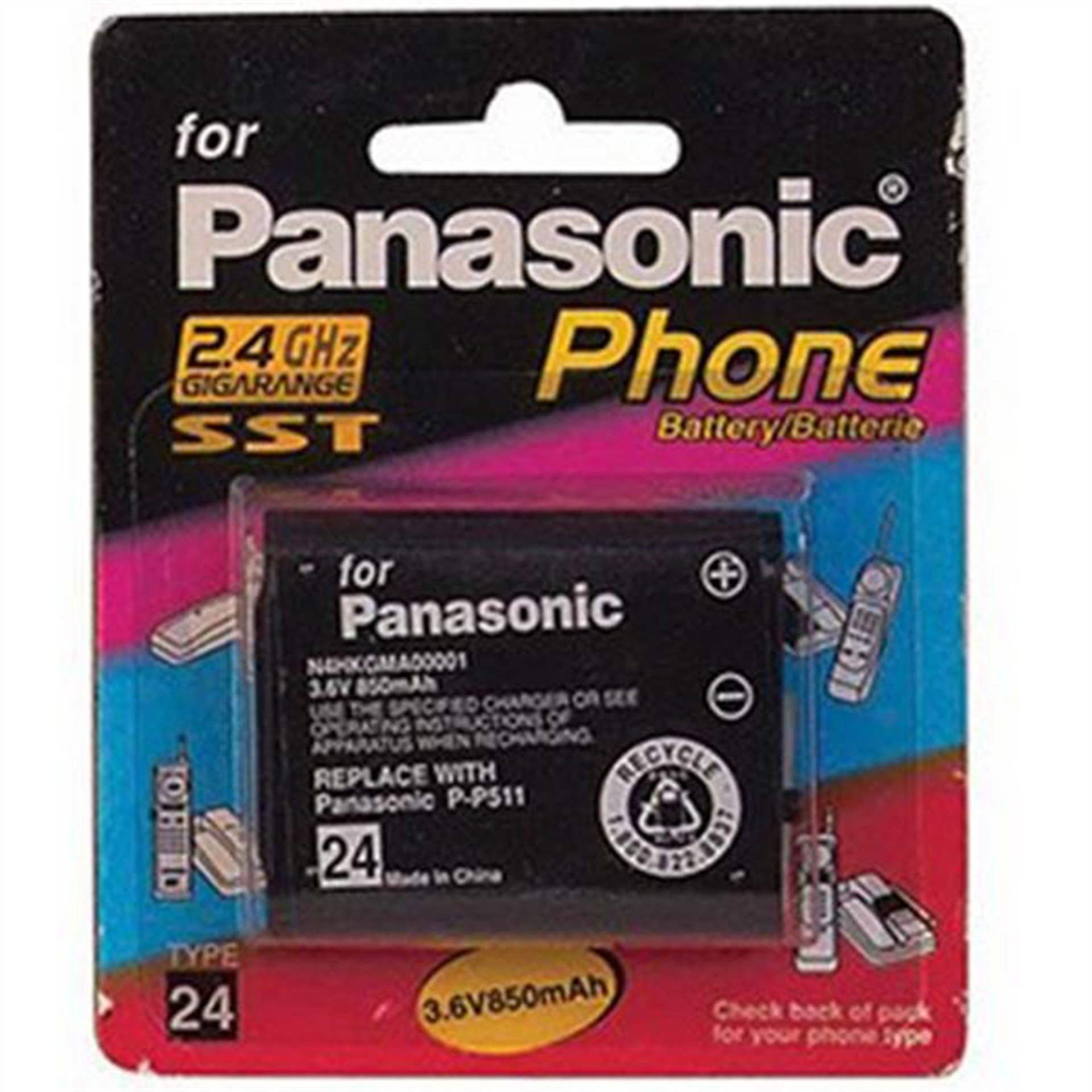 Panasonic Panasonıc P-P511 3.6 Volt 600 Mah Şarjlı Telsiz Telefon Pili - Şarjlı Piller