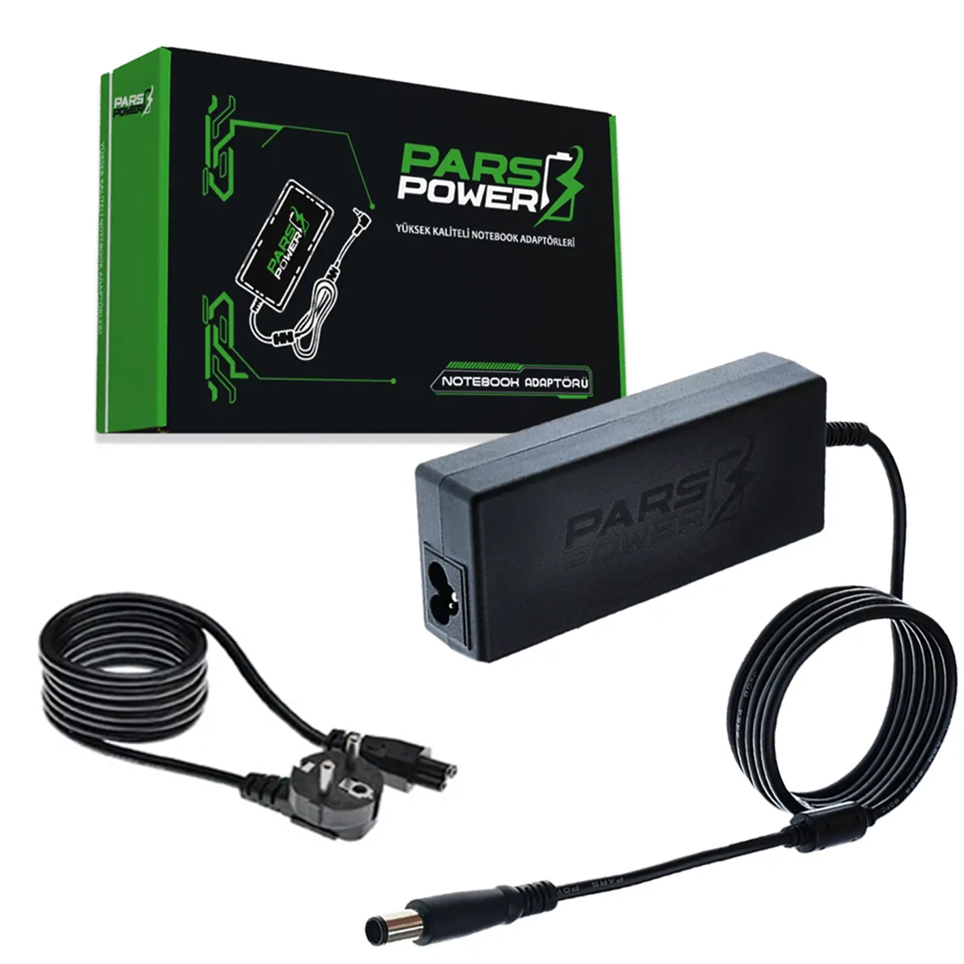 Mert-er Elektronik PARSPOWER PRS-015 PLASTİK KASA 19.5V 4.62A 90W (7.4*5.0MM) STANDART NOTEBOOK ADAPTÖR - Kategorisiz