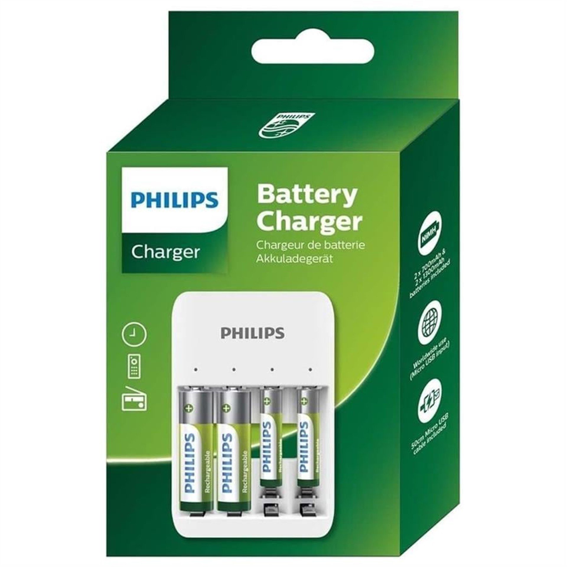 Philips Phılıps Scb4013Nb/00 4Lü 2 Adet X Aaa 700 Mah + 2 Adet X Aa 1300 Mah Piller Dahil - Pil Şarj Cihazı - Pil Şarj Cihazları