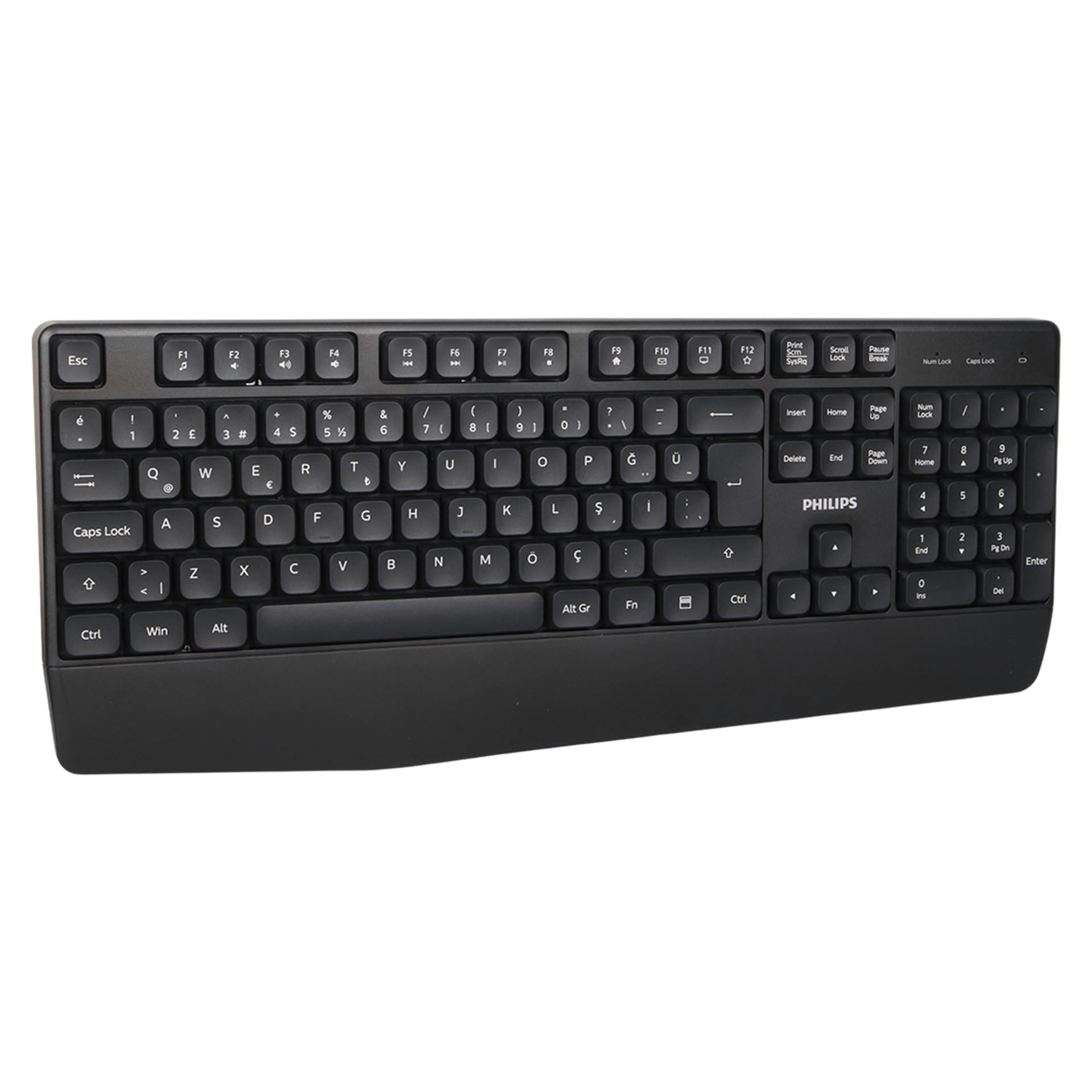Reyonex Phılıps Spt6348B Usb Kablosuz Ofis Tipi Siyah Numpadli Türkçe Q Klavye Mouse Seti - Klavye