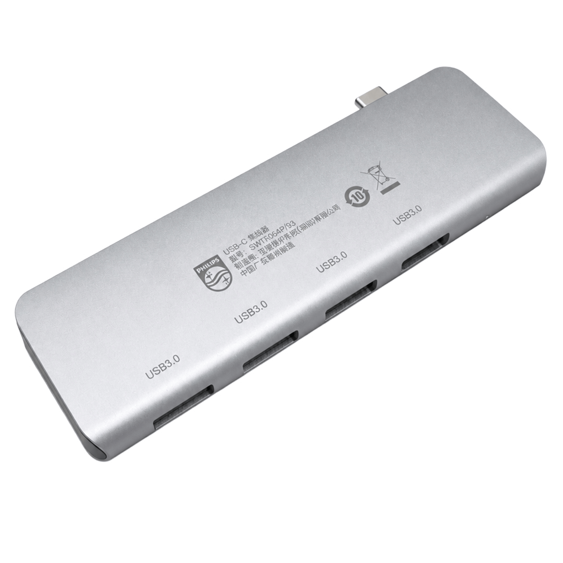 Philips Philips SWR1604P/93 USB-C to 4 Port USB 3.0 Ultra İnce Alüminyum Hub Çoklayıcı - USB Çoklayıcı