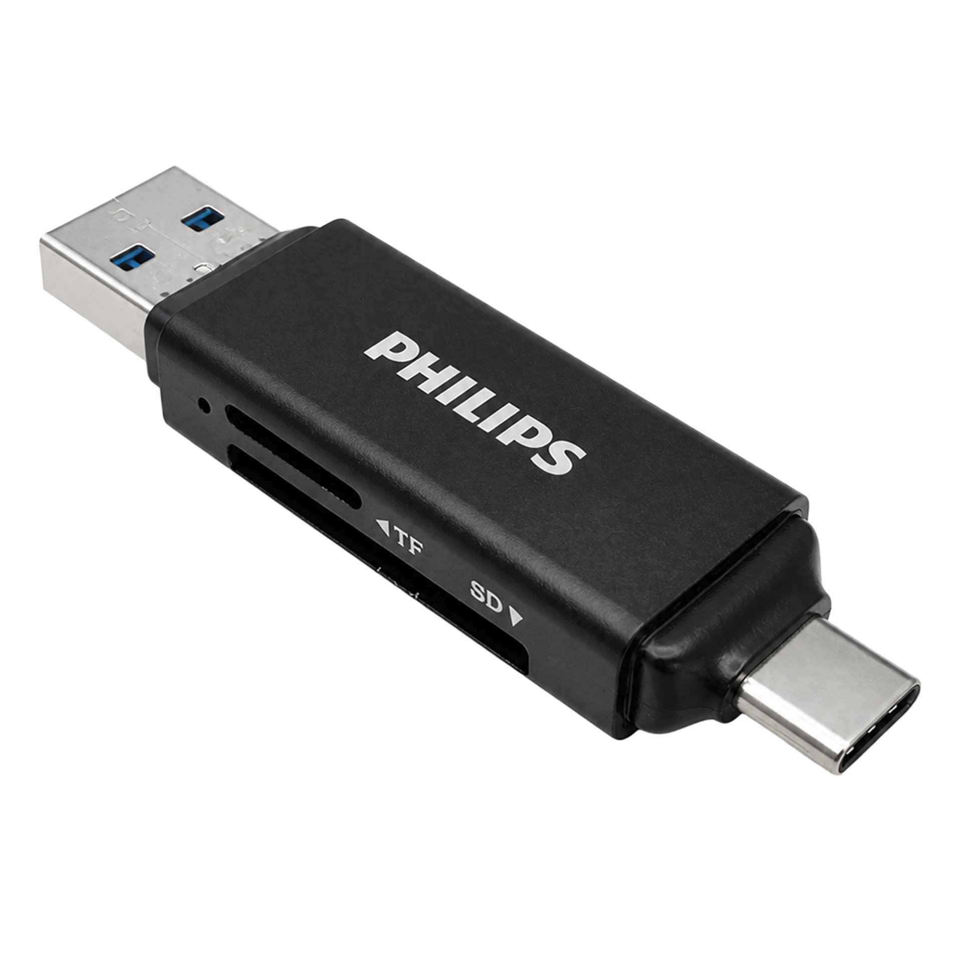 Philips Philips SWR1617B/93 USB 3.0 & USB-C Çift Girişli SD/TF Kart Okuyucu - OtG Destekli - Kart Okuyucu