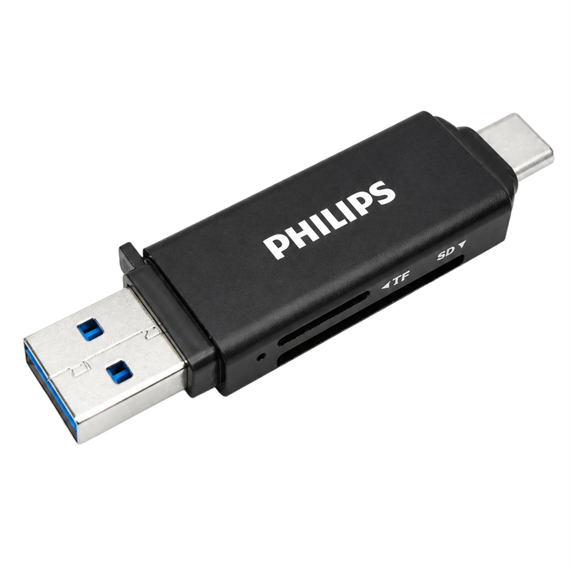 Philips Philips SWR1617B/93 USB 3.0 & USB-C Çift Girişli SD/TF Kart Okuyucu - OtG Destekli - Kart Okuyucu