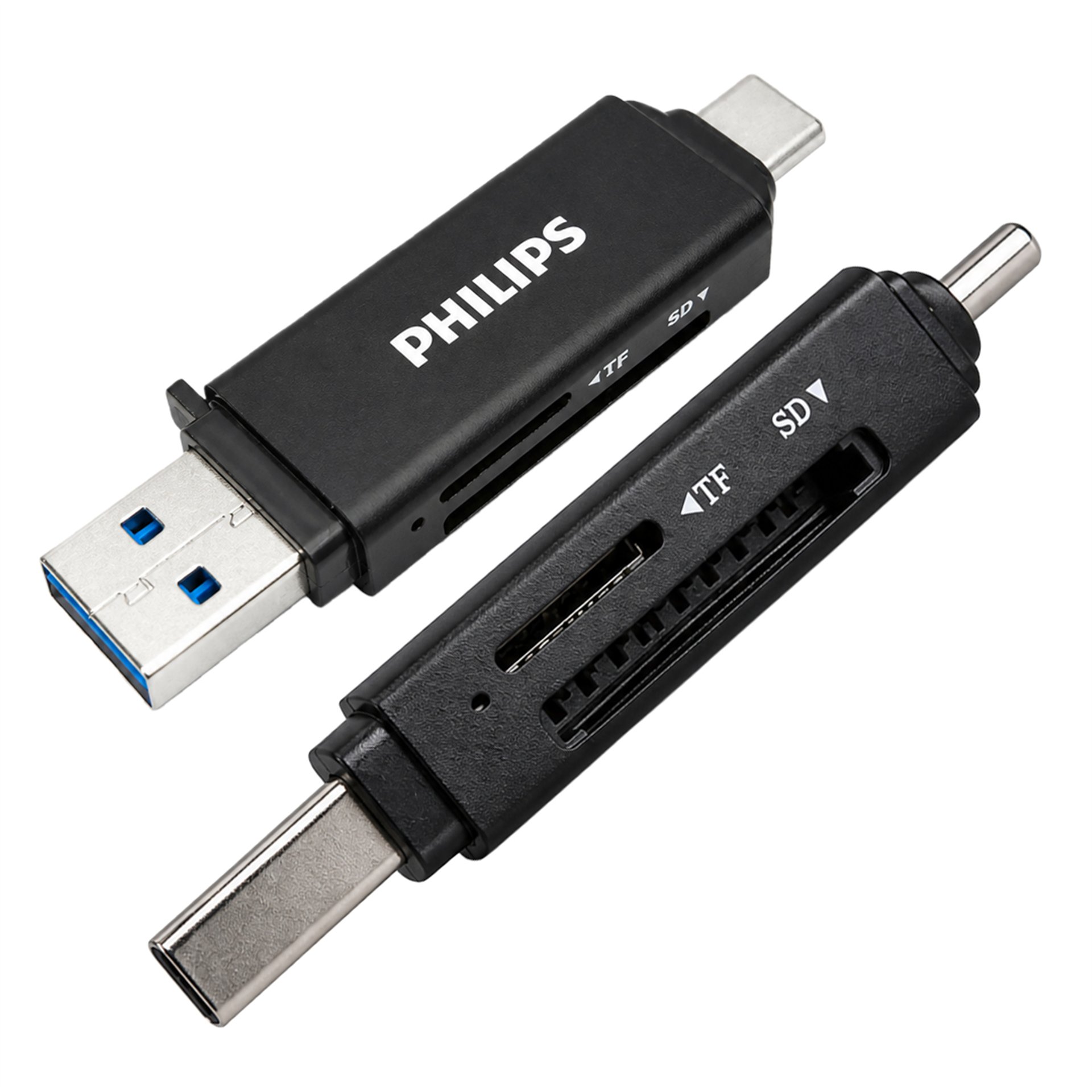 Reyonex Philips Swr1617B/93 Usb 3.0 & Usb-C Çift Girişli Sd/Tf Kart Okuyucu - Otg Destekli - Çevirici-Dağıtıcılar