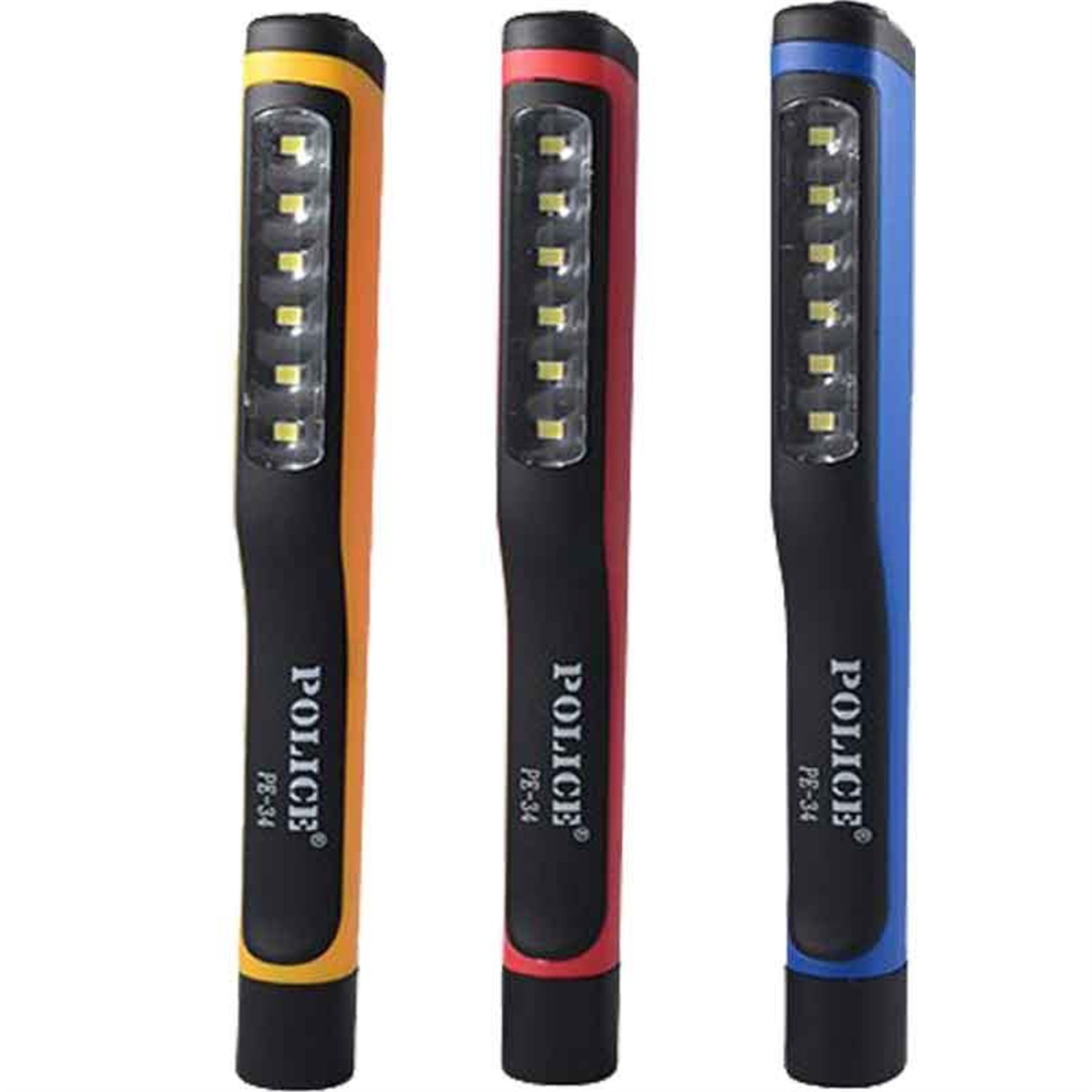 Police Polıce Pe-34 Mıknatıslı 1+6 Smd Ledli Cep Tipi Fener - Fener ve Işıldaklar