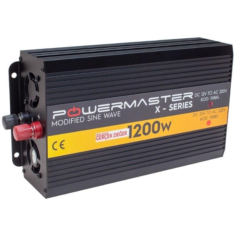 Powermaster 12-220V 12 Volt 1200 Watt Modified Sinus İnverter PWR1200-12