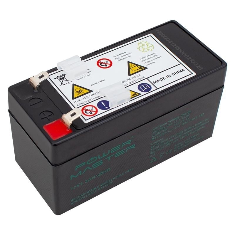 Powermaster 12 Volt 1.3 Amper Akü (97 X 43 X 52 Mm)