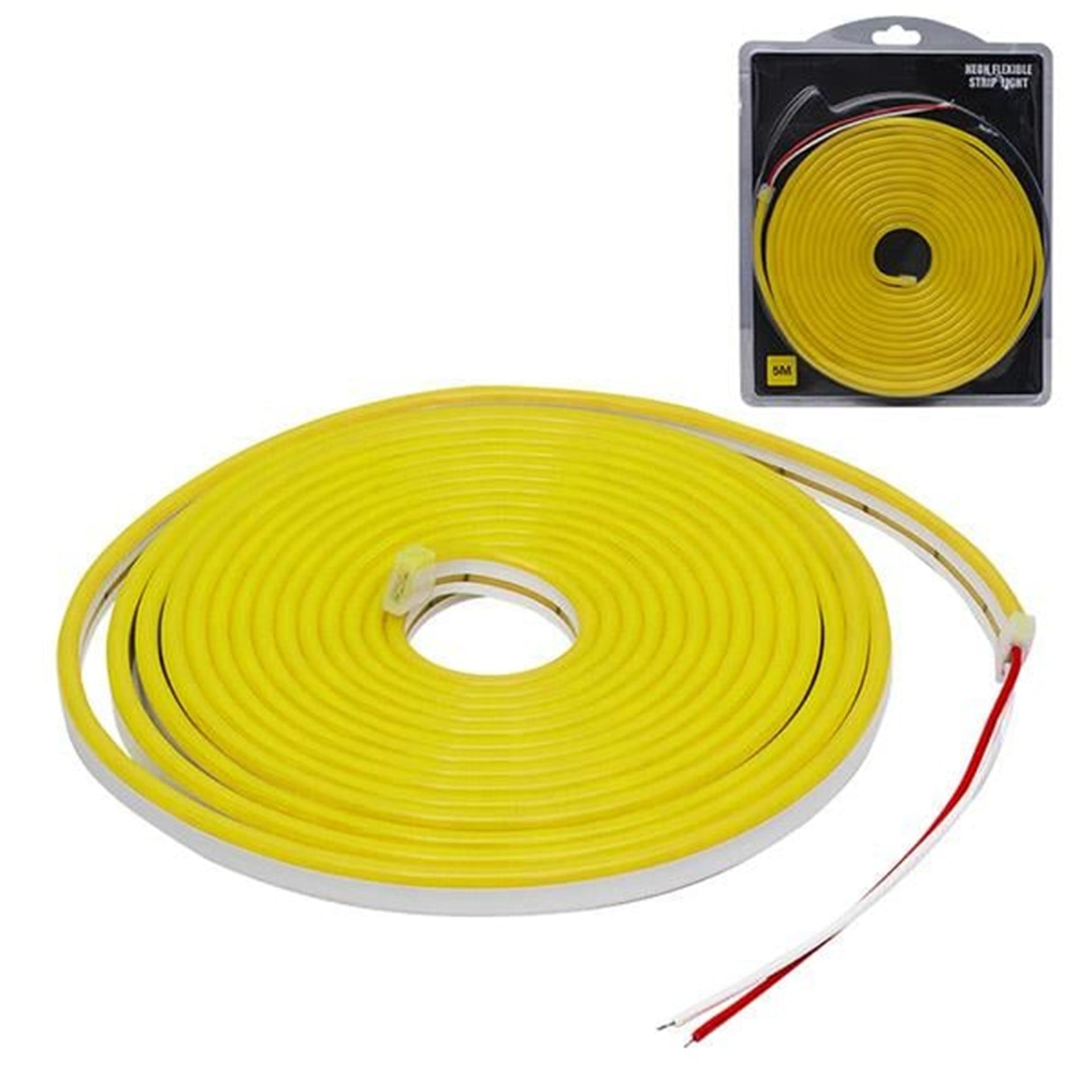 Powermaster Powermaster 12 Volt 5 Metre Silikonlu Sarı Neon Led Şerit - Neon Şerit Led