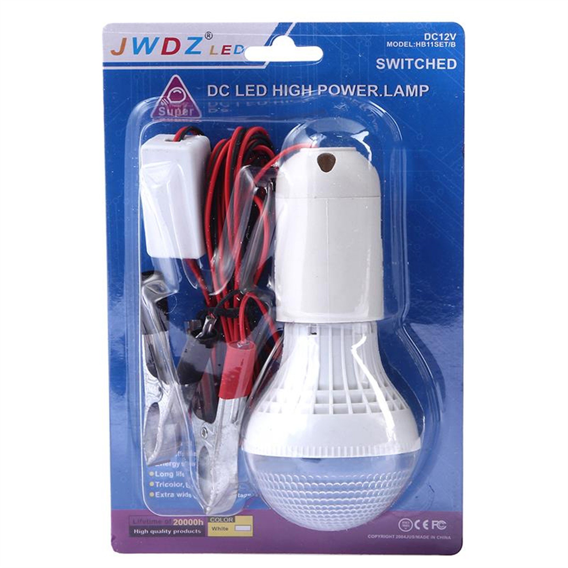 Powermaster Powermaster 12 Volt -7 Watt Seyyar 4 Metre Kablolu Şarjlı Beyaz Led Ampul PM-14638 - Led Ampul Aydınlatma