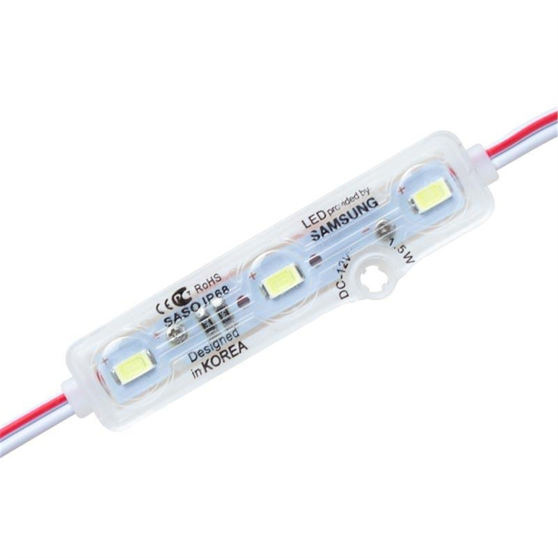 Powermaster Powermaster 12 Volt IP67 Samsung 5730 Beyaz Modül Şeffaf Kapaklı Led - Led Ampul Aydınlatma