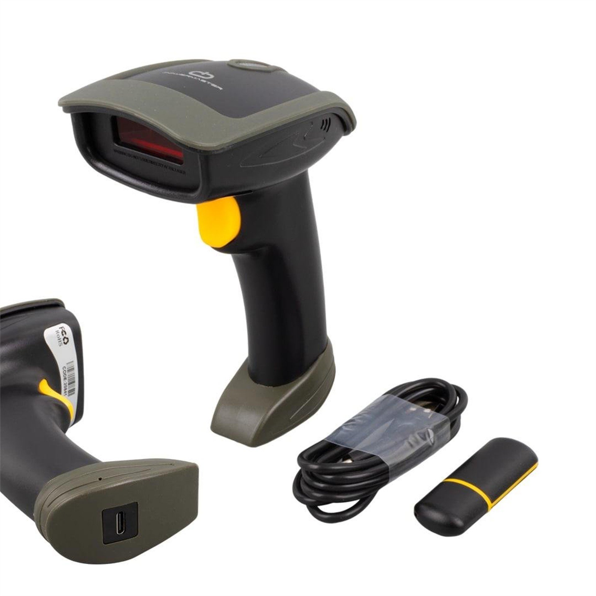Powermaster Powermaster 1D Lazer Kablosuz Barkod Okuyucu + Mini Usb Dongle - Barkod Okuyucu