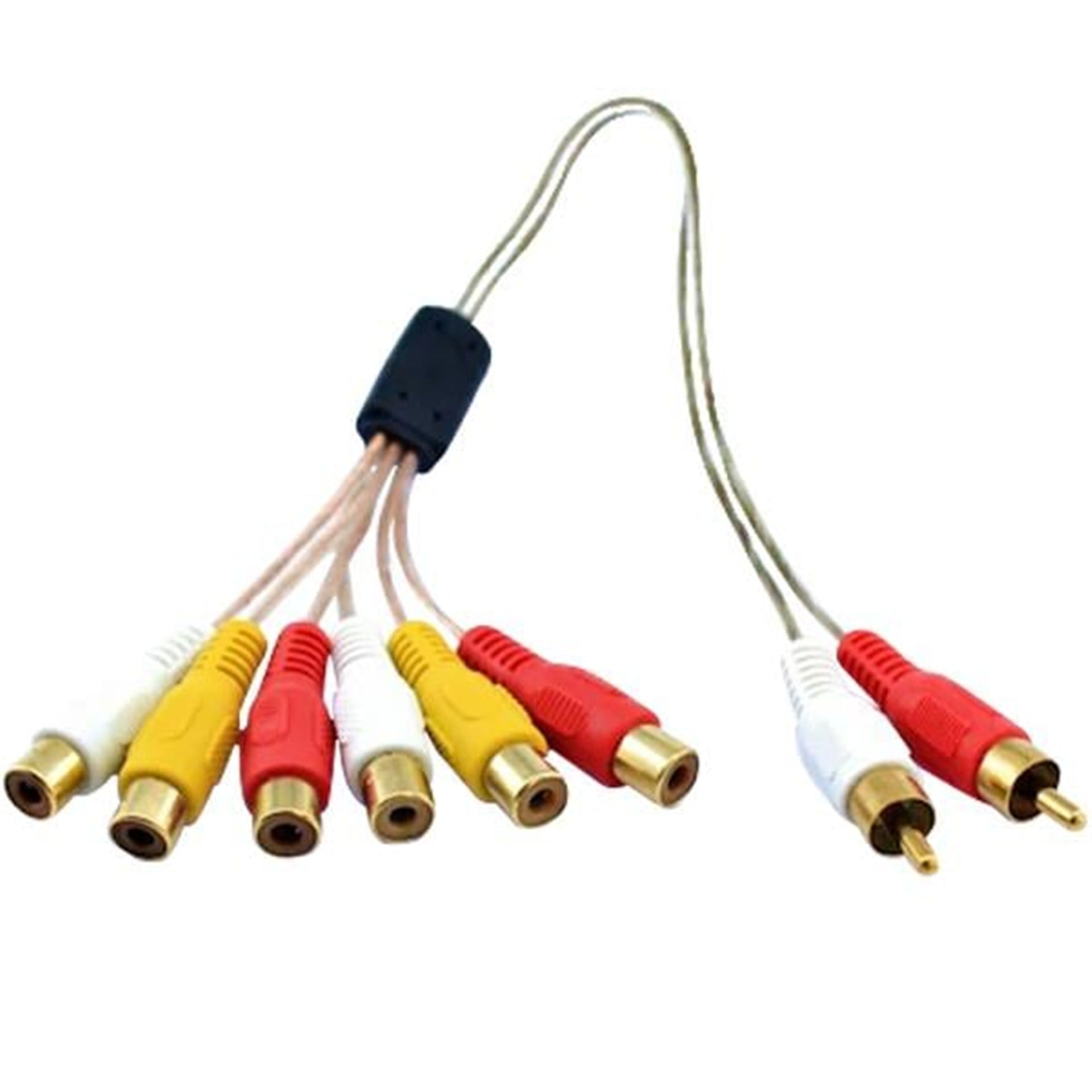 Powermaster Powermaster 2 RCA Erkek / 6 RCA Dişi 55 Cm Kablo PM-5515 - RCA-Ses Kabloları