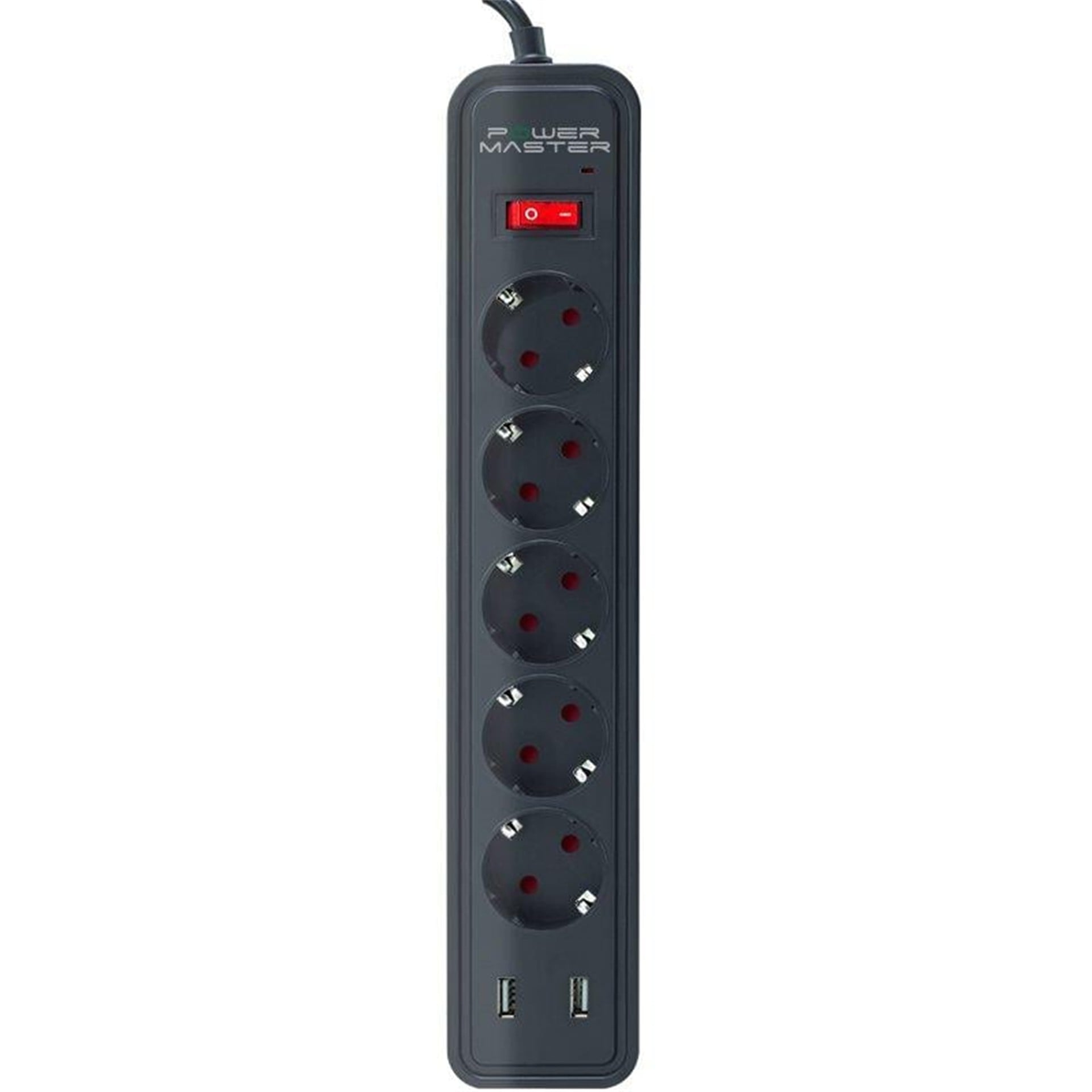 Powermaster Powermaster 2 Usb Çıkışlı 5'li 2 Metre Kablolu Akım Korumalı Priz - Akım Korumalı Prizler