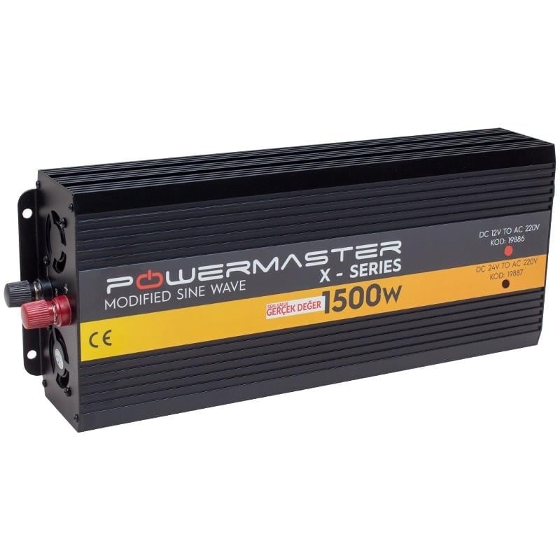 Powermaster 24-220V 24 Volt 1500 Watt Modified Sinus İnverter PWR1500-24