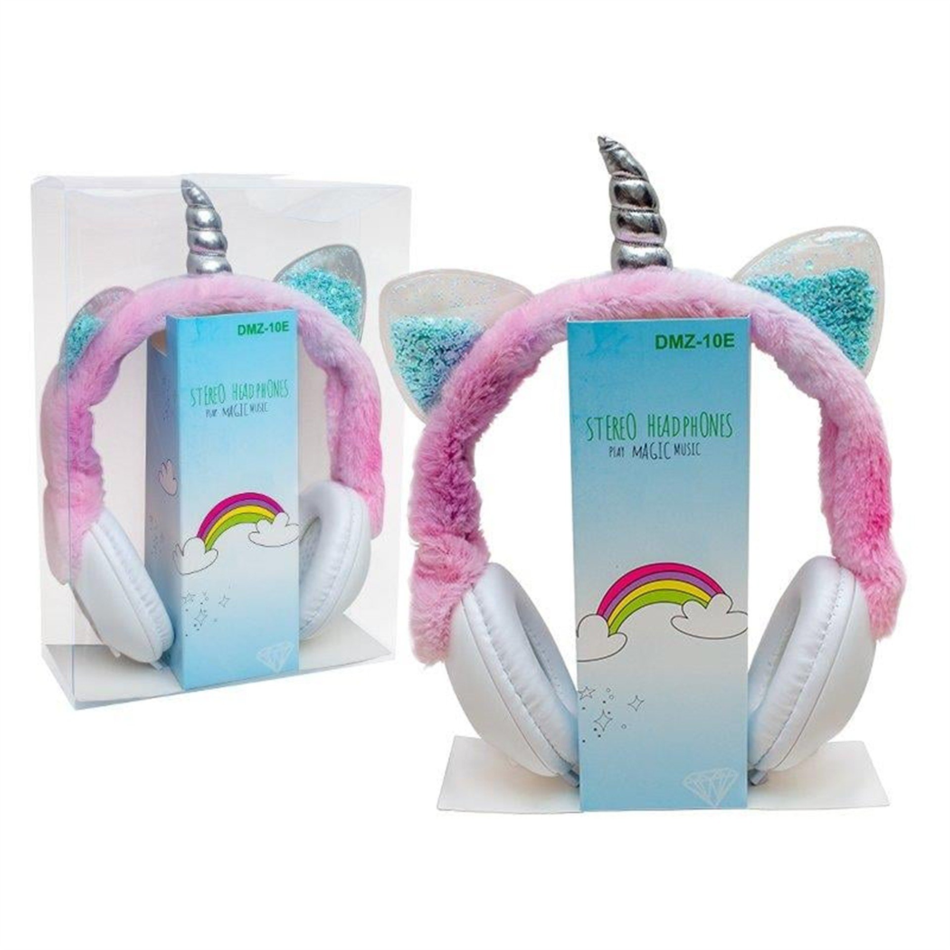 Powermaster Powermaster 3.5 Mm Jack Kablolu Peluş Unicorn Kulaküstü Kulaklık AH-007 - Kulaklık